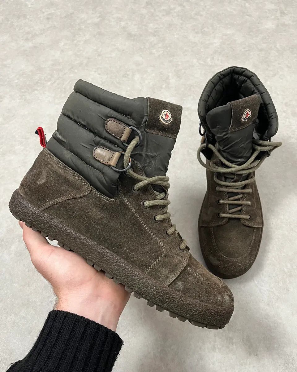 Moncler 2000s Moncler Khaki Leather Boots Size US 7 / EU 40 - 1 Thumbnail