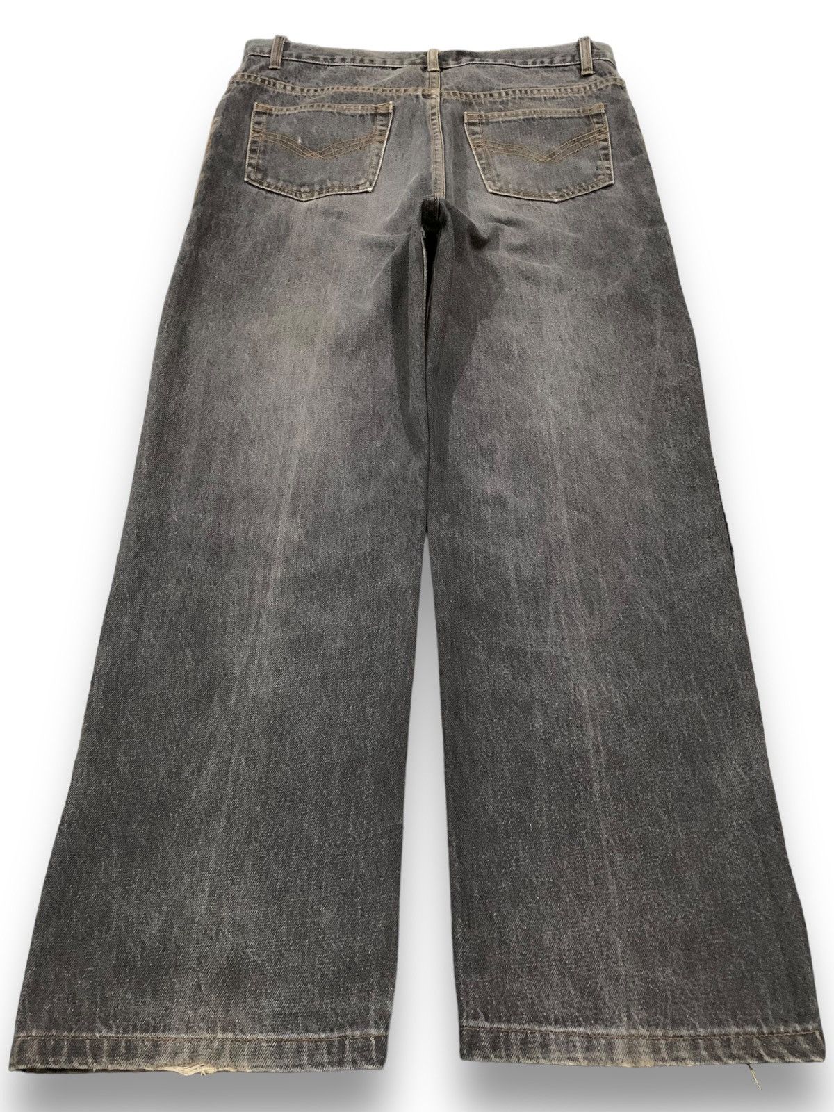 JNCO Vintage Japanese Brand Faded Loose Straight Distressed Jeans Size US 33 - 2 Thumbnail