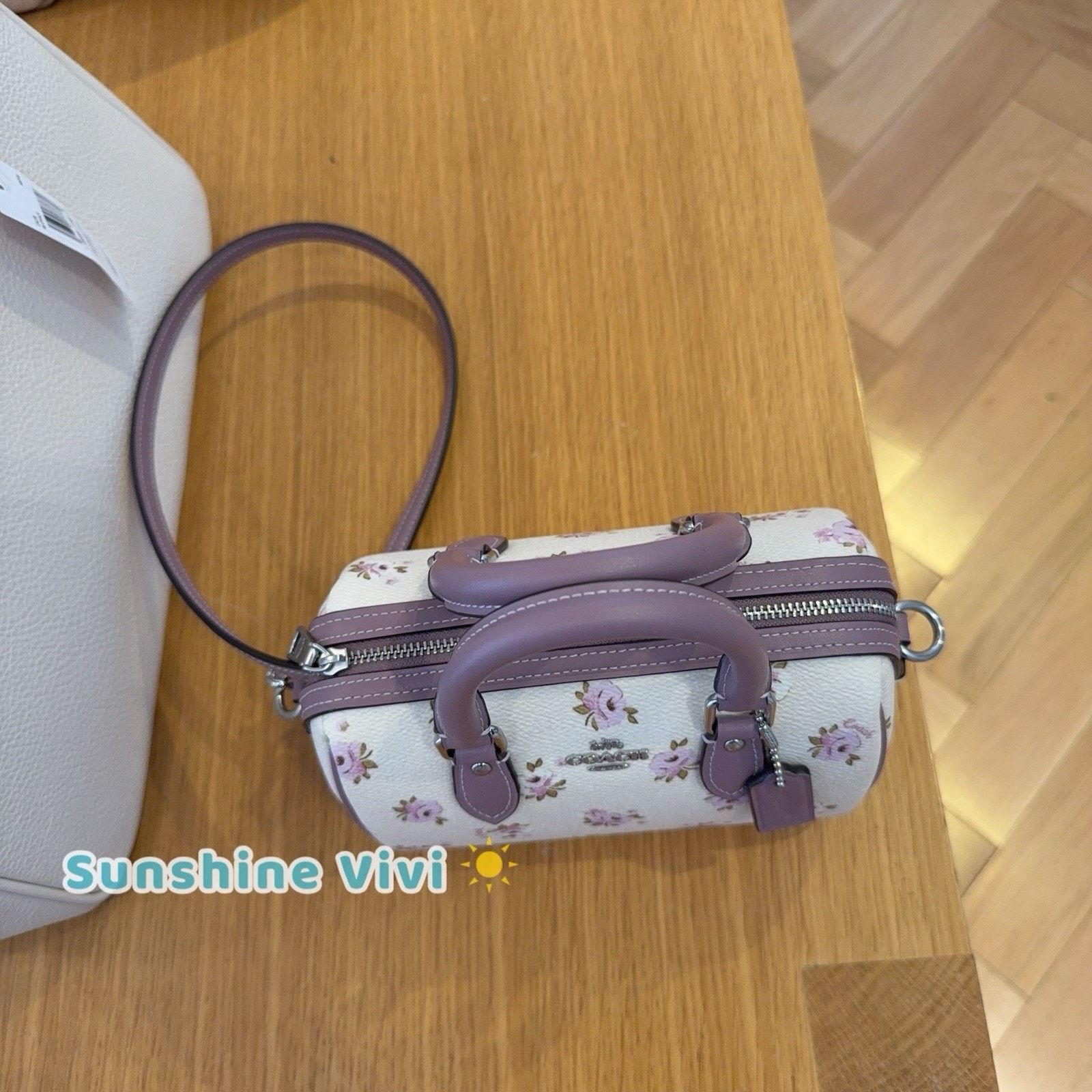 Coach NWT Coach Mini Rowan Crossbody Bag Floral Print CAL69 Chalk Size ONE SIZE - 4 Thumbnail