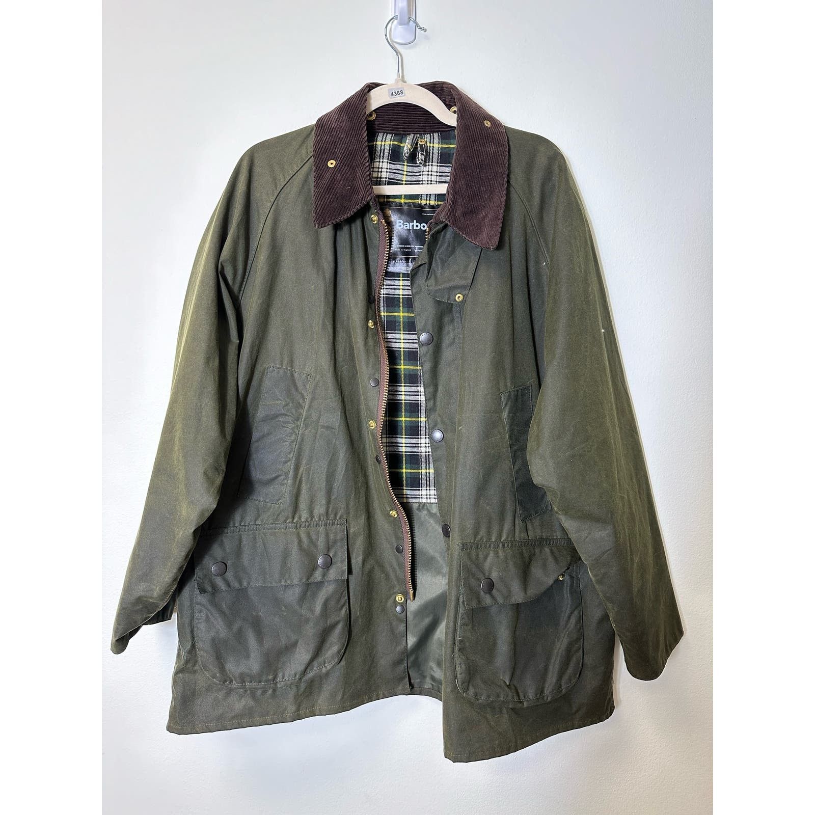 Barbour Men's Barbour Green Waxed Cotton Bedale Jacket Sz C44 (L