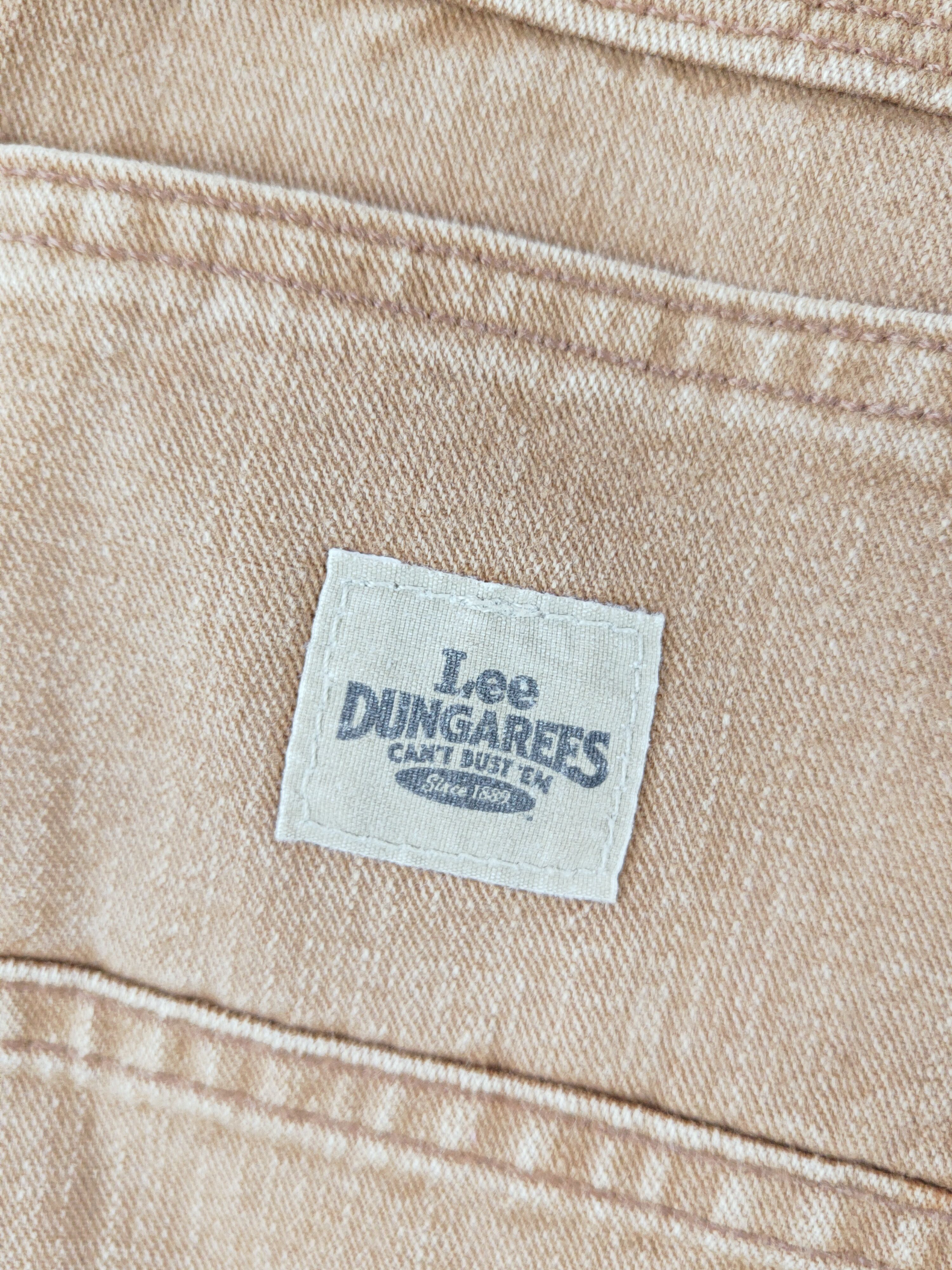 Lee Lee Dungarees Carpenter Brown Distressed Ripped Jeans #W109 Size US 32 / EU 48 - 8 Thumbnail