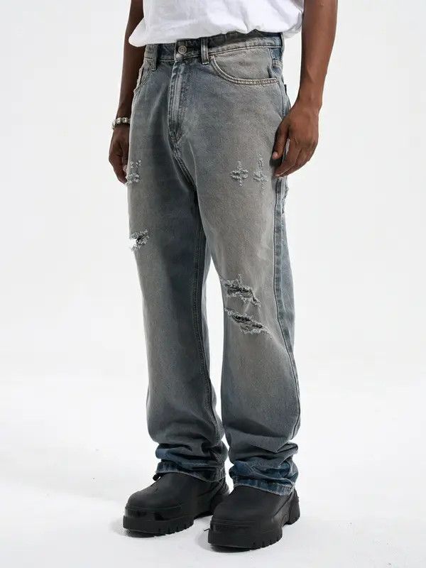 VIBE y2k damaged ripped faded hiphop jeans Size US 30 / EU 46 - 1 Thumbnail