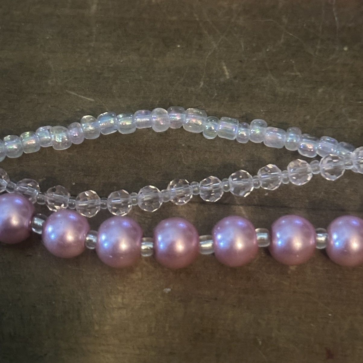 Other Pink multi strand crystal & pearl heart pendant necklace Size ONE SIZE - 4 Thumbnail