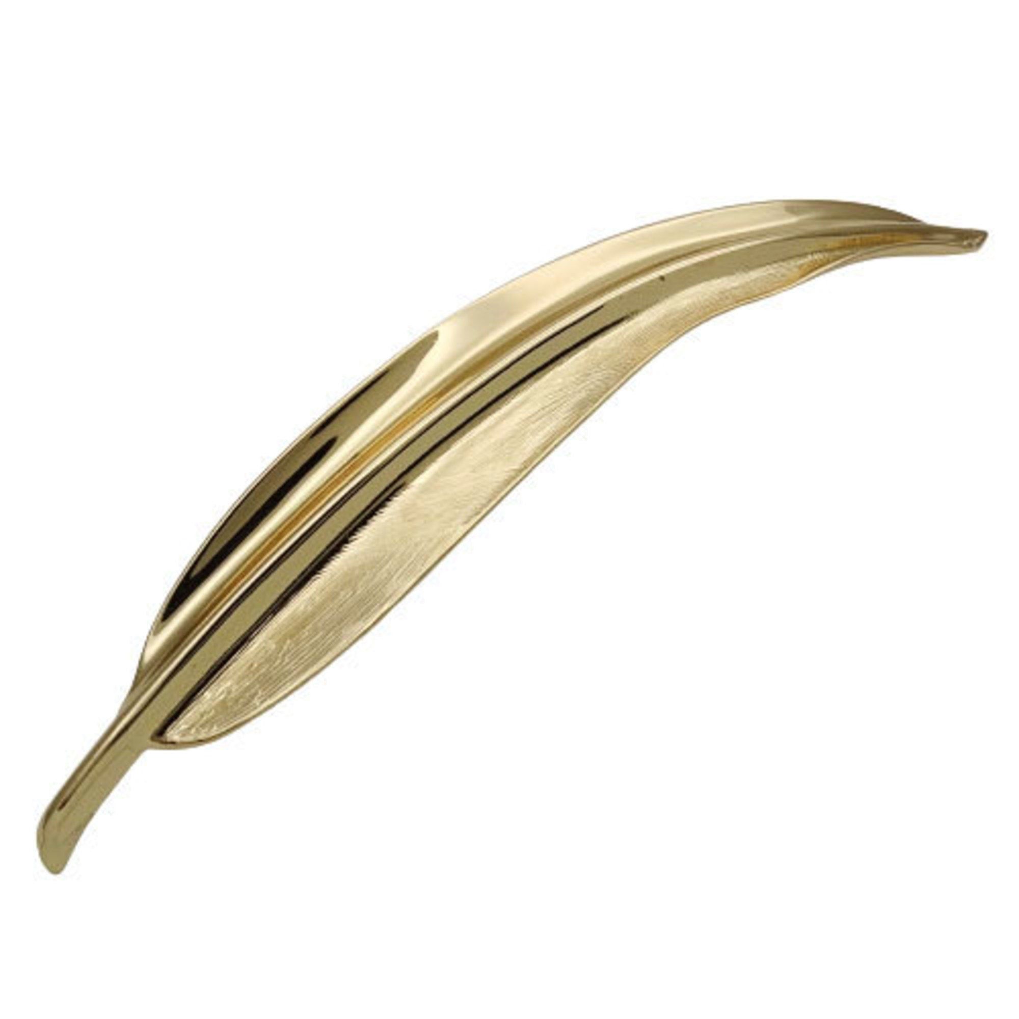 image of Christian Dior Brooch Gold Leaf in Black, Women's