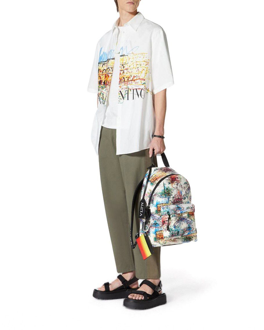 Valentino VALENTINO / Contrast-Panel Patchwork Cotton Trousers Size US 38 / EU 54 - 5 Thumbnail