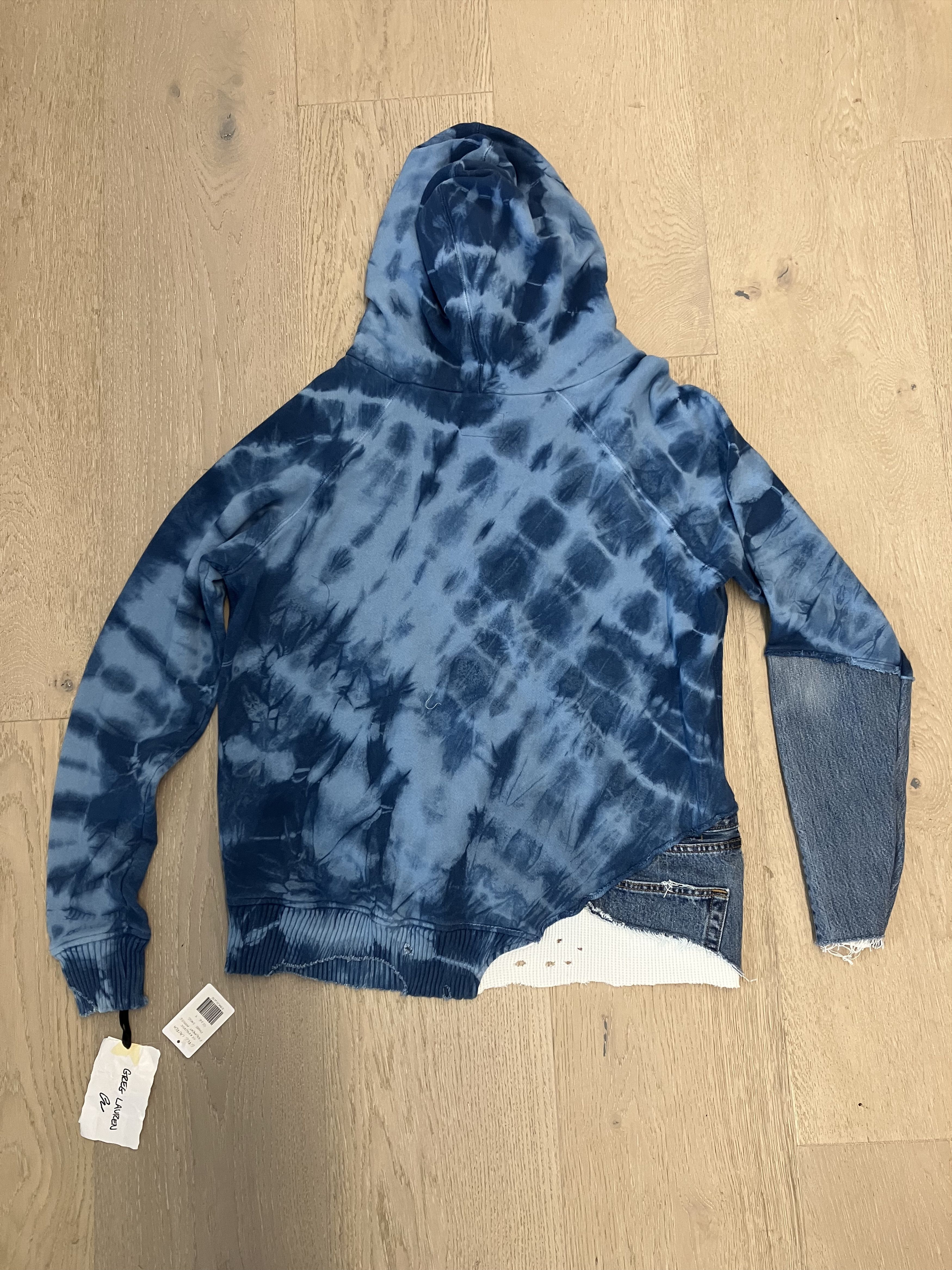 Greg Lauren $3050 NWT Greg Lauren Starburst Fragment Hoodie Indigo Large Size US L / EU 52-54 / 3 - 5 Thumbnail