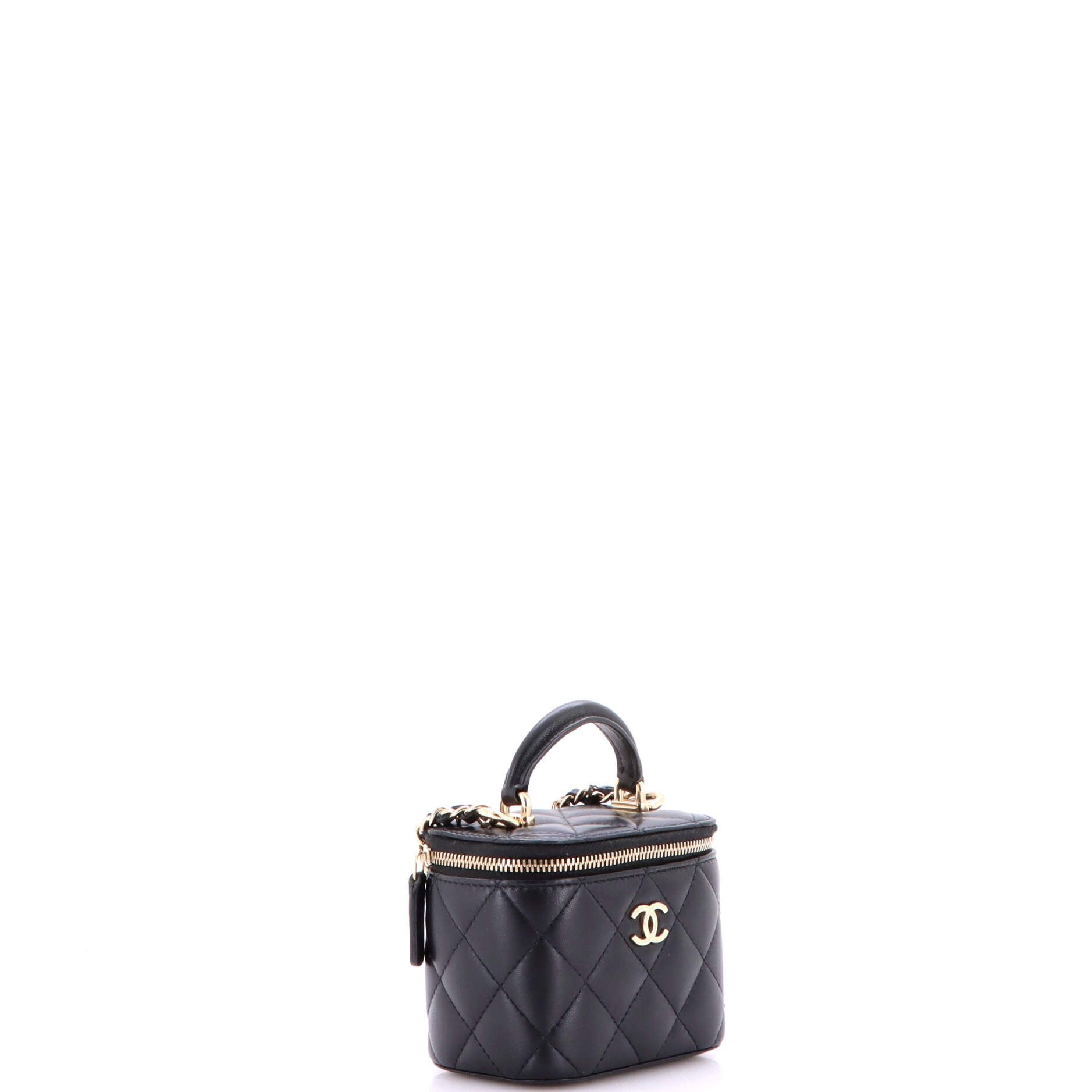 Chanel Classic Top Handle Vanity Case with Chain Quilted Lambskin Mini Size ONE SIZE - 1 Thumbnail