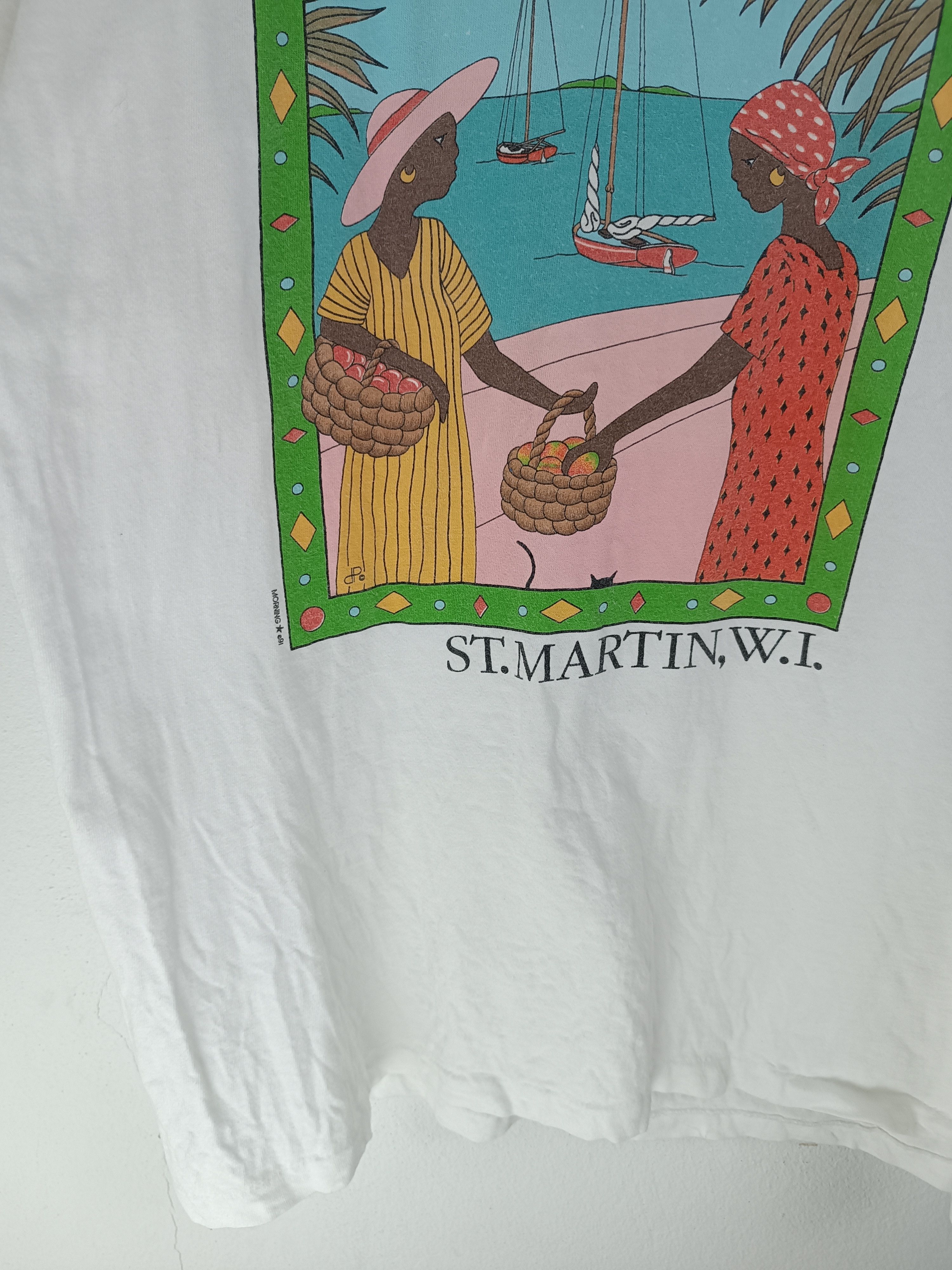 Vintage VINTAGE 90'S ISLAND LIFE ST MARTIN ART TEE VERY RARE Size US L / EU 52-54 / 3 - 9 Thumbnail