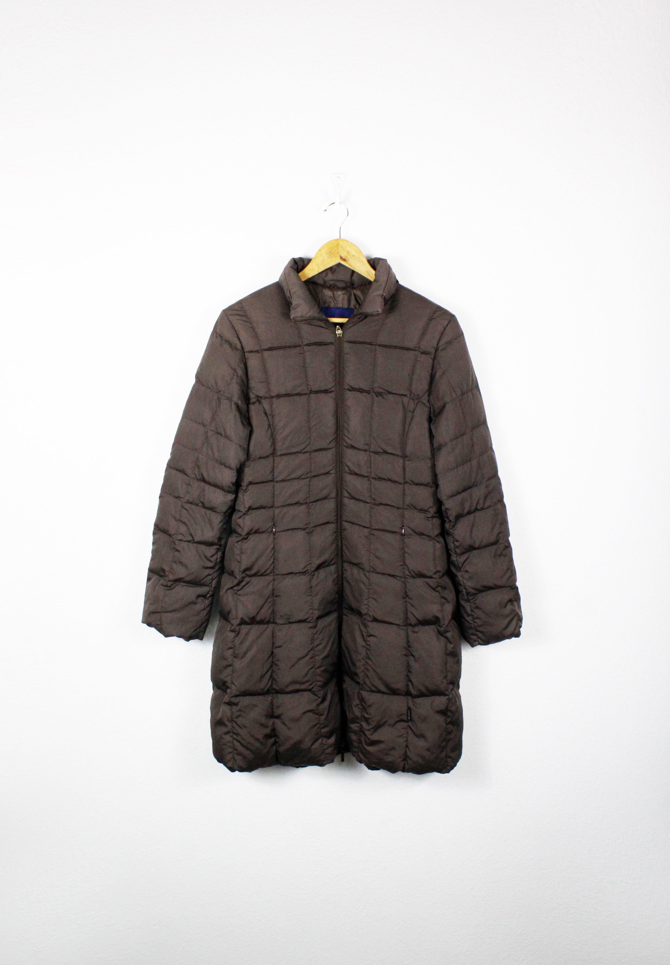 Moncler × Vintage Moncler Vintage Womens Quilted Brown Zip Coat Jacket 90s Size M / US 6-8 / IT 42-44 - 1 Thumbnail