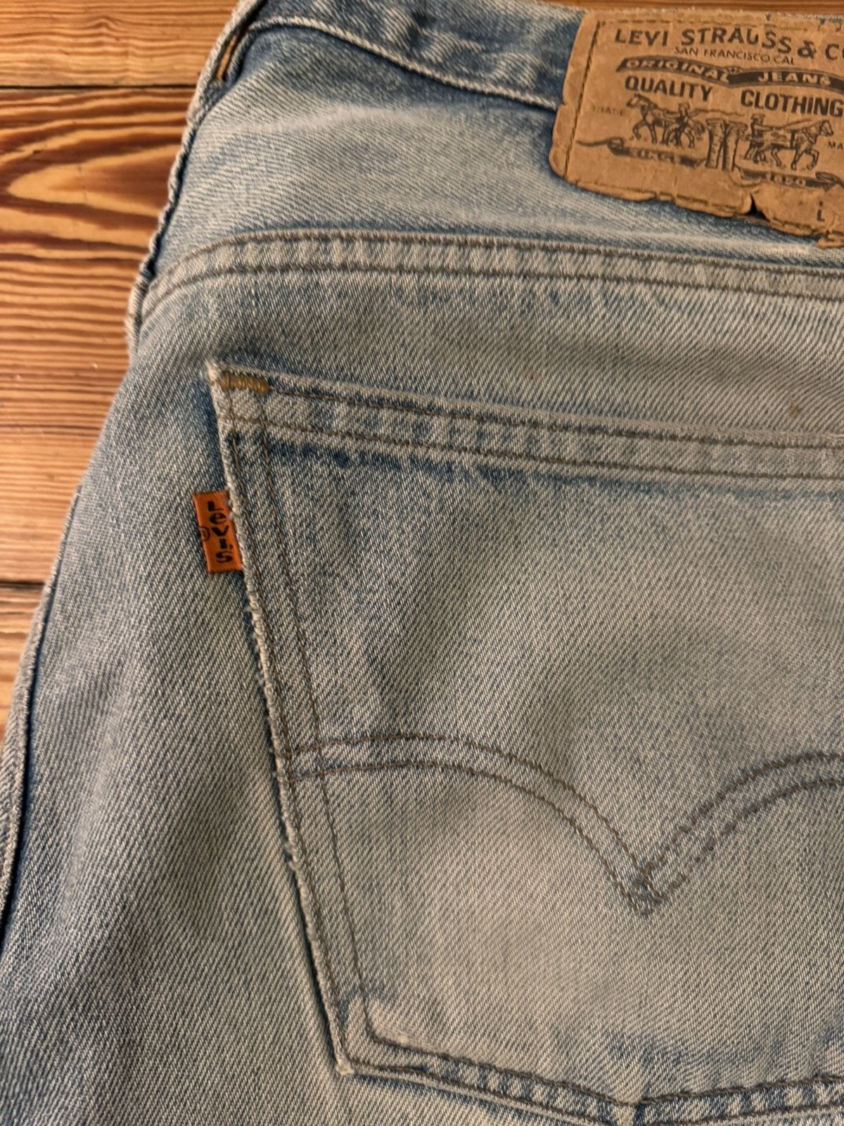Levi's Distressed 1980s Levi’s orange tab - W36 L32 Size US 36 / EU 52 - 6 Thumbnail