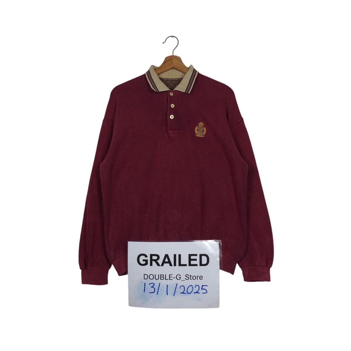 Japanese Brand Vintage College Collar Sweatshirt Unknown Brand IsseyMiyake Size US M / EU 48-50 / 2 - 1 Thumbnail