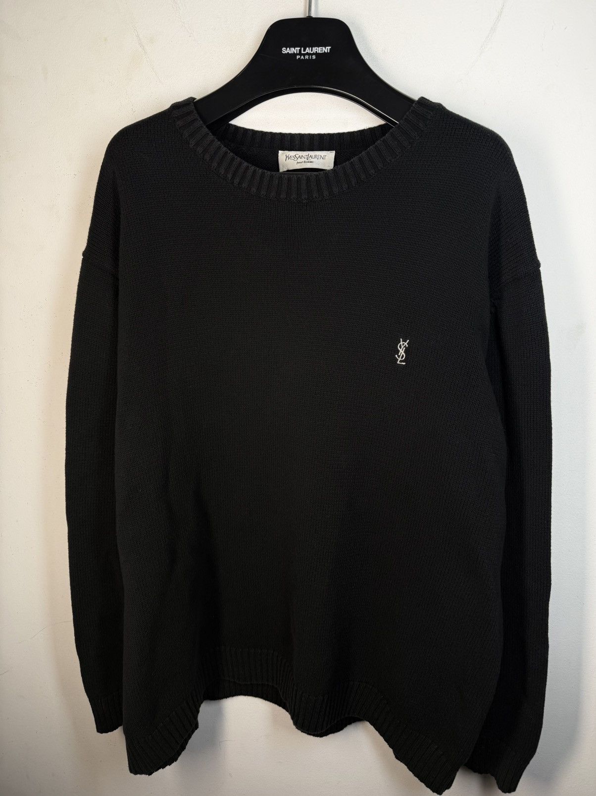 Yves Saint Laurent Black YSL Sweater Knit Vintage Yves Saint Laurent Sweatshirt Size US L / EU 52-54 / 3 - 11 Thumbnail