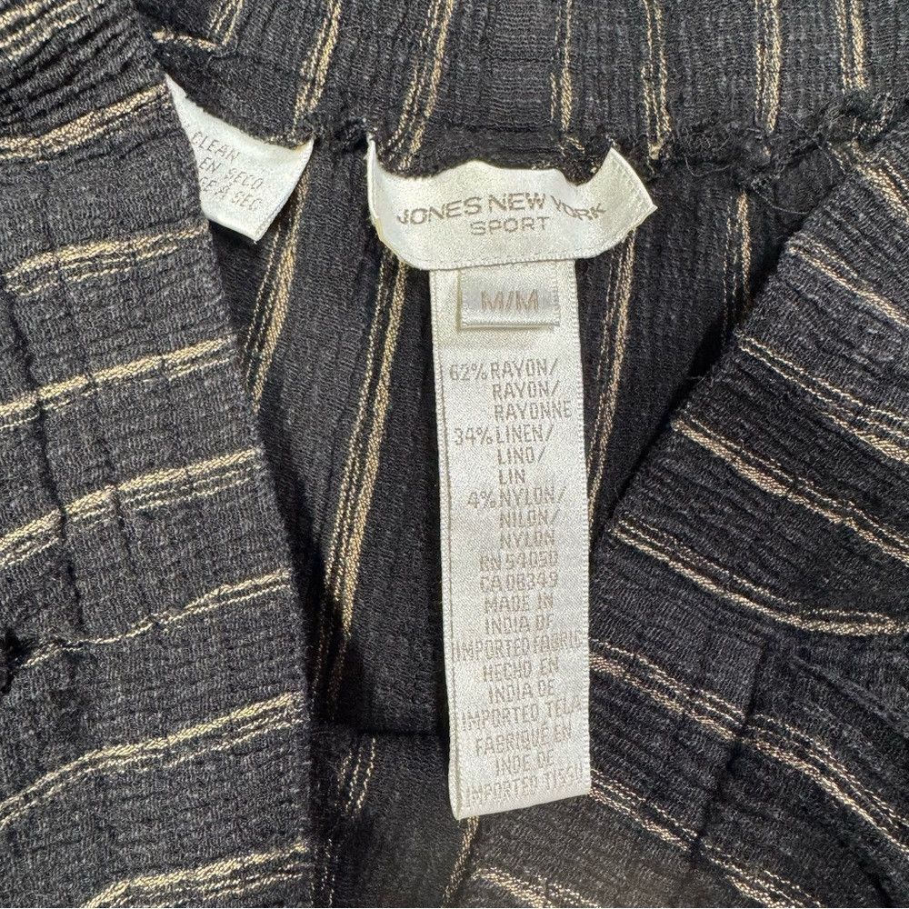 Jones New York Jones New York Linen Blend Textured Striped Pull On Pants S Size 32" / US 10 / IT 46 - 6 Thumbnail