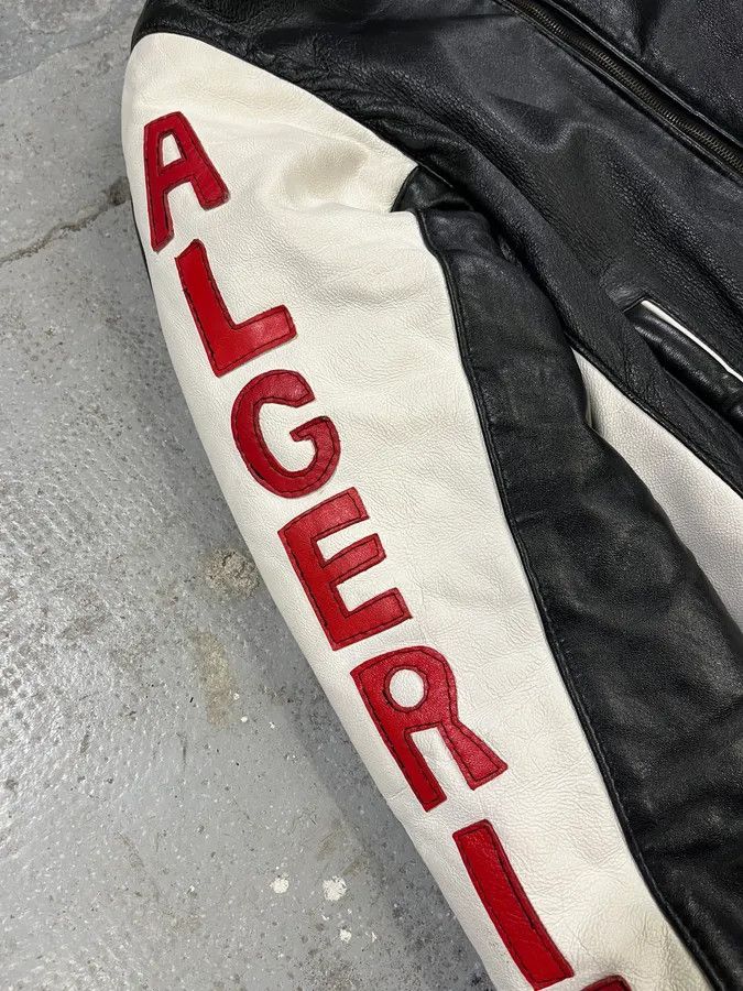 Vintage 2000s Algeria Traditional Black Leather Bomber Jacket Size US M / EU 48-50 / 2 - 12 Thumbnail