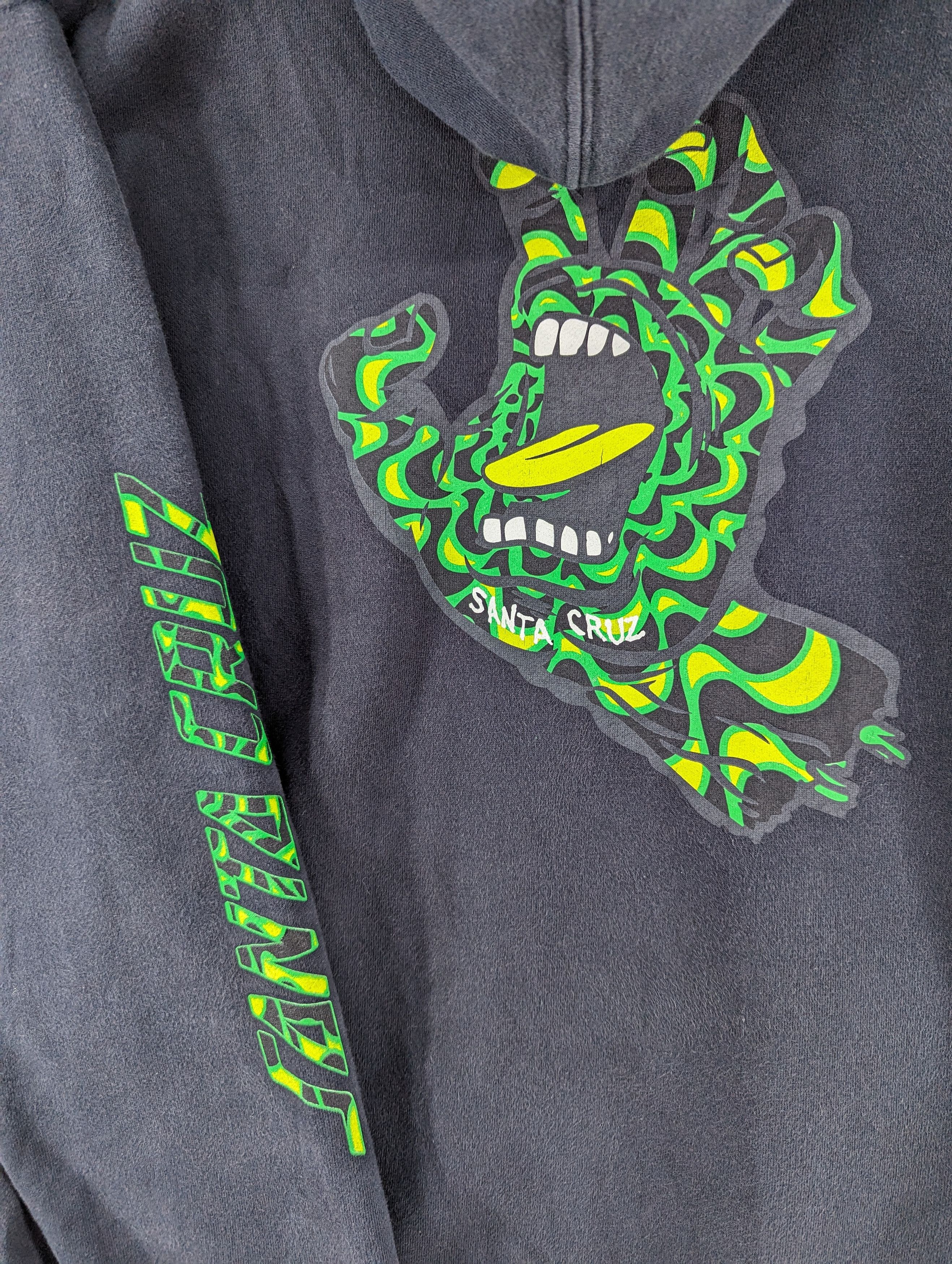 Santa Cruz Skateboards Santa Cruz Screaming Hand Distressed/Faded Black Hoodie Size US L / EU 52-54 / 3 - 4 Thumbnail