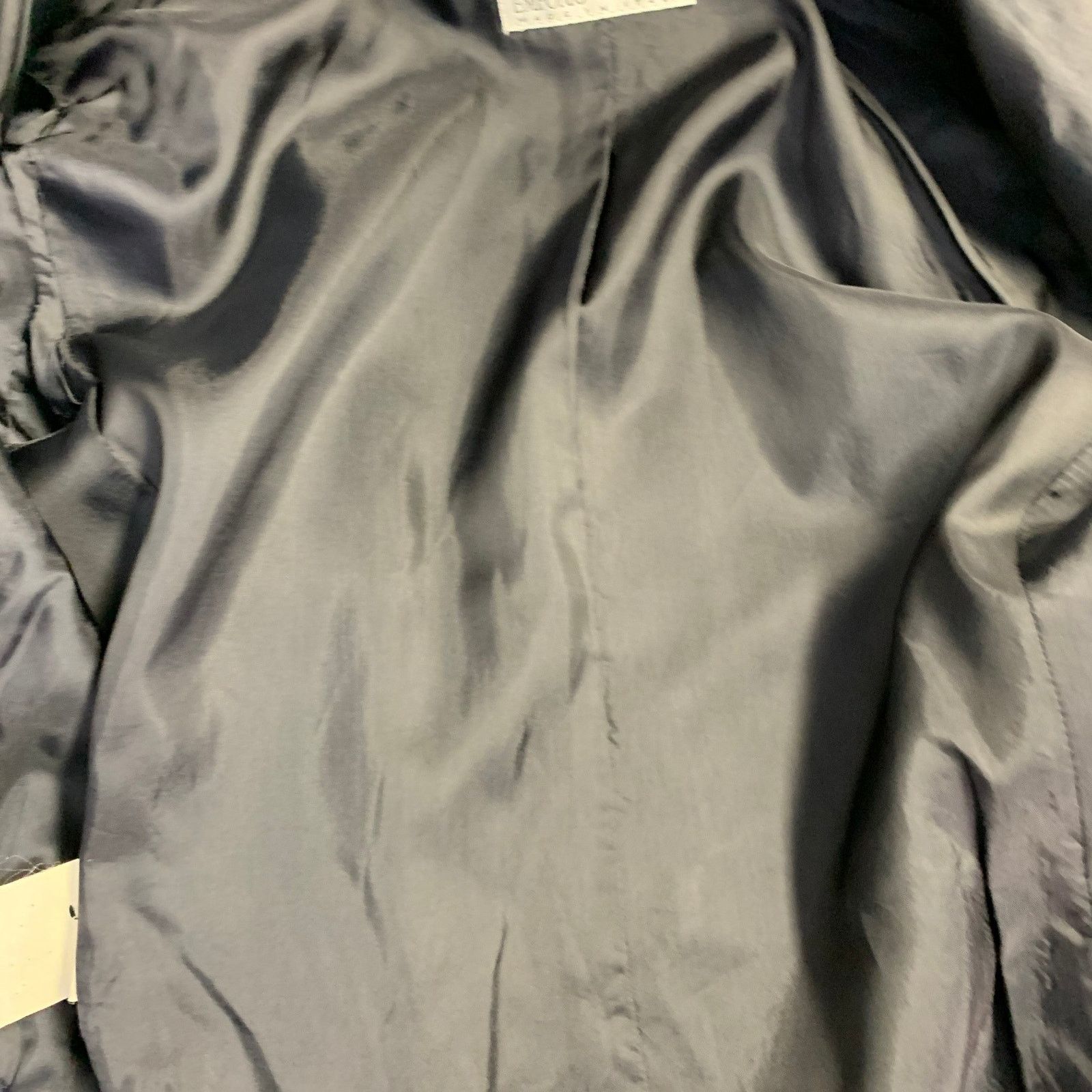 Emporio Armani Size 4 Navy Wool Blend Stripe Single Button Jacket Blazer Size S / US 4 / IT 40 - 8 Thumbnail