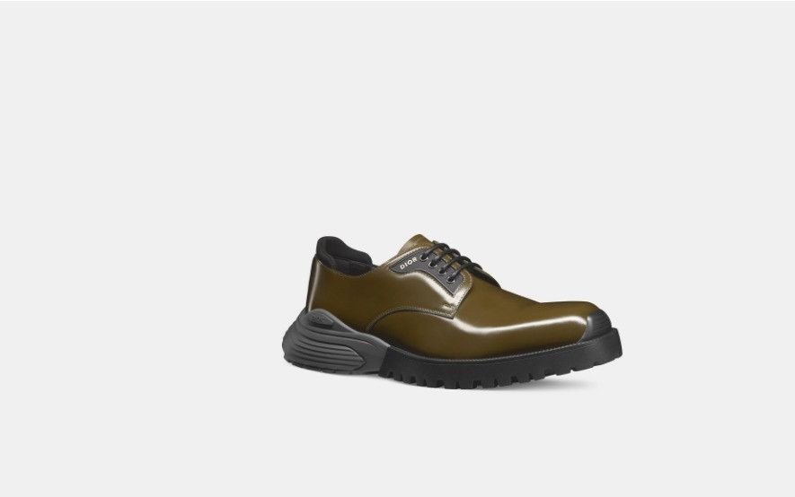 Dior o1w1db10325 3DE37 Combat Derby Shoes in Khaki Size US 5.5 / EU 38 - 2 Thumbnail