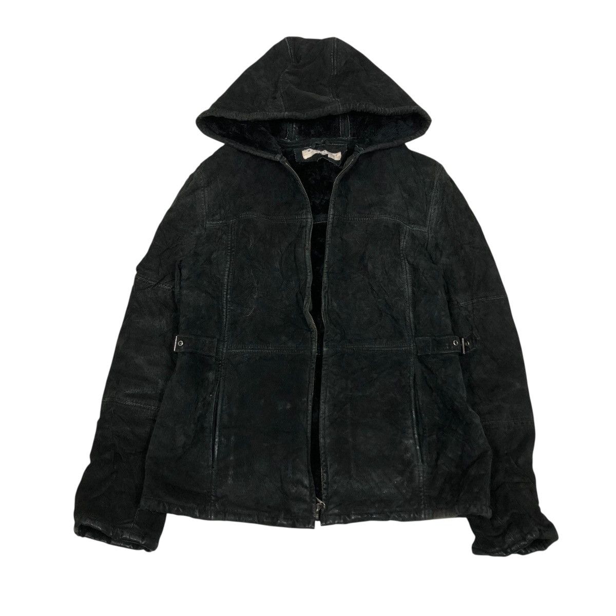 Japanese Brand 🔥VINTAGE LEATHER JACKET FUR BLANKET MAURICES ISSEY MIYAKE Size US M / EU 48-50 / 2 - 1 Thumbnail