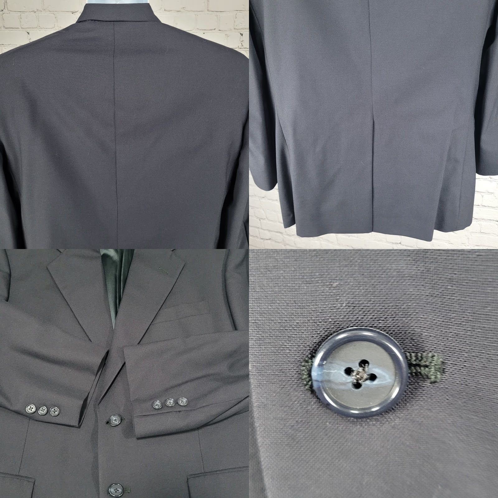 Vintage VTG H. Oritsky DW Zemke Dark Navy 2 Button Vented Notch Blazer Sport Coat US 39S Size 40R - 8 Thumbnail