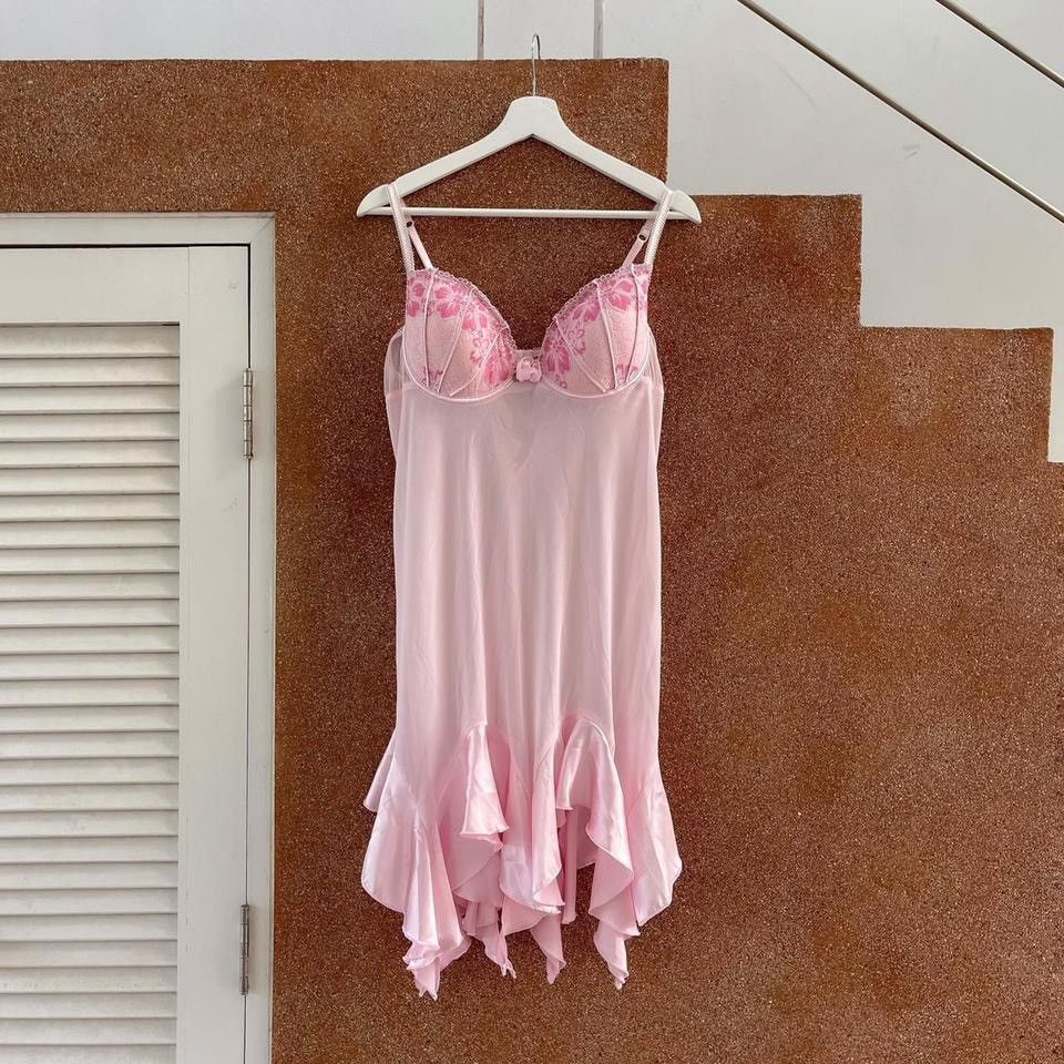 Vintage Vintage Pink Chiffon Sheer Dress (L-XL) Size XL / US 12-14 / IT 48-50 - 1 Thumbnail