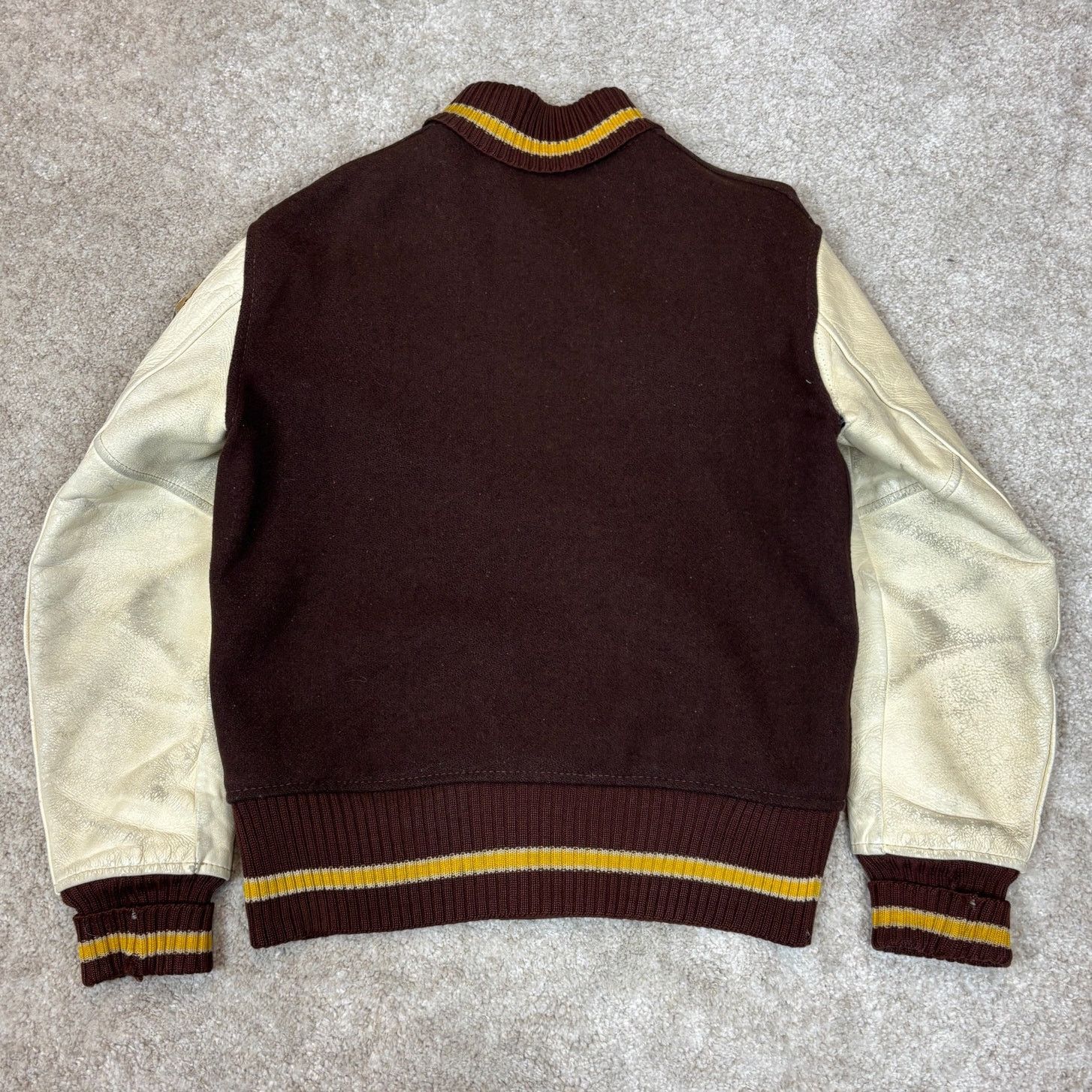 Vintage VTG 60s 70s Whiting Co Wool Leather Varsity Jacket Men's 36 Size US S / EU 44-46 / 1 - 3 Thumbnail