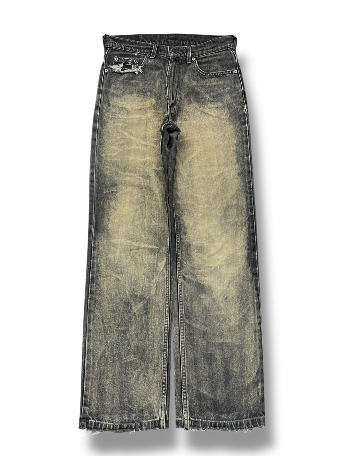 Levi's Vintage 90s Levi’s 515 - Black Mud Wash Denim Size US 29 - 2 Thumbnail