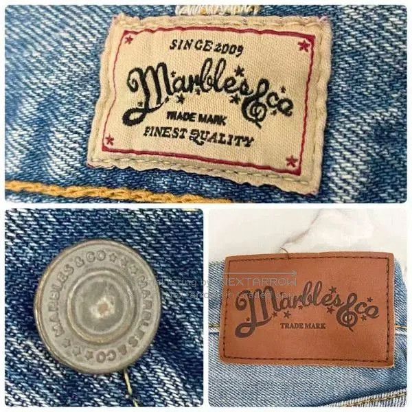 Marblesoda MARBLES Crash Denim Damage Jeans Japan. Size US 31 - 8 Thumbnail