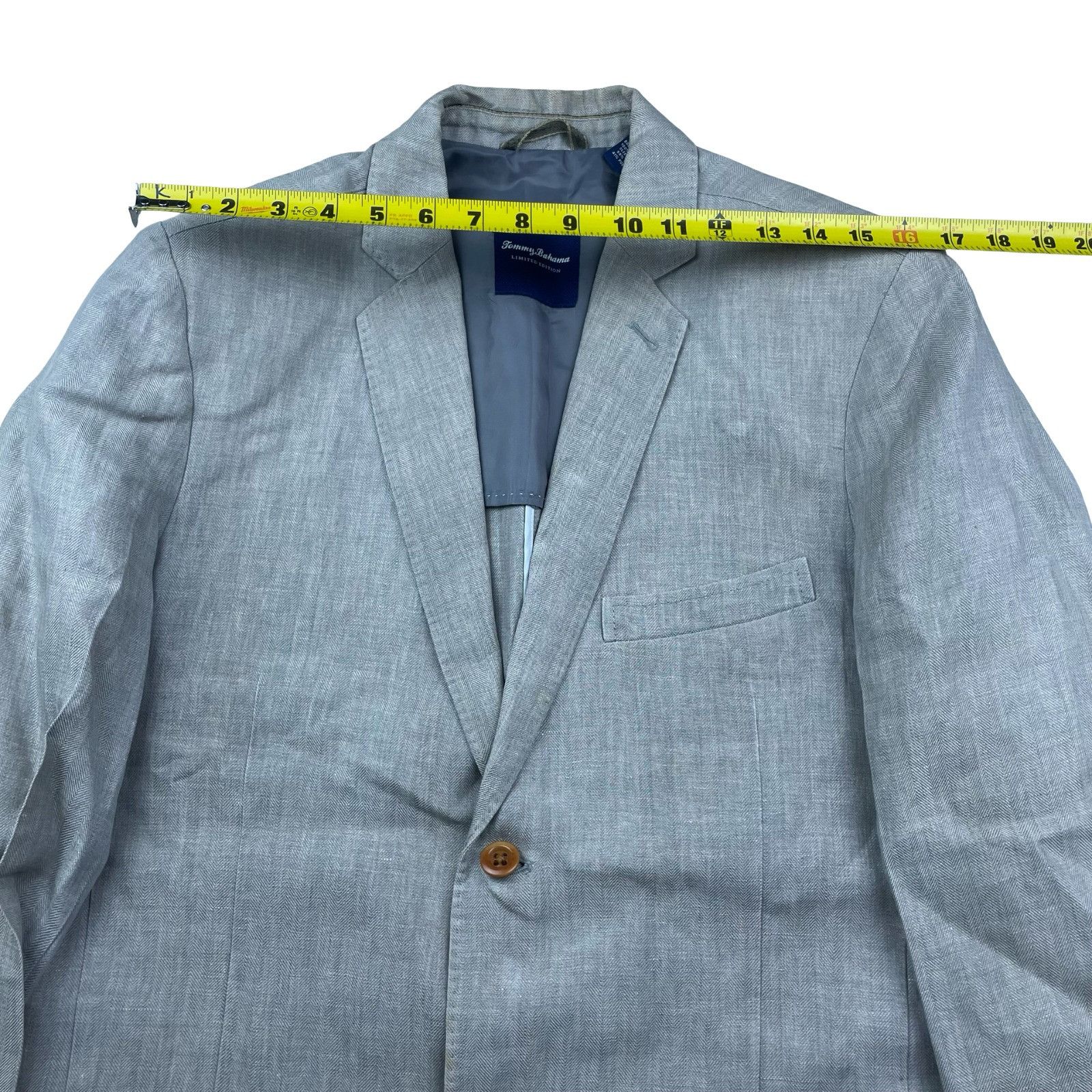 Tommy Bahama Tommy Bahama Men’s 100% Irish Linen 2-Button Blazer Beige/Ta Size 40R - 13 Thumbnail
