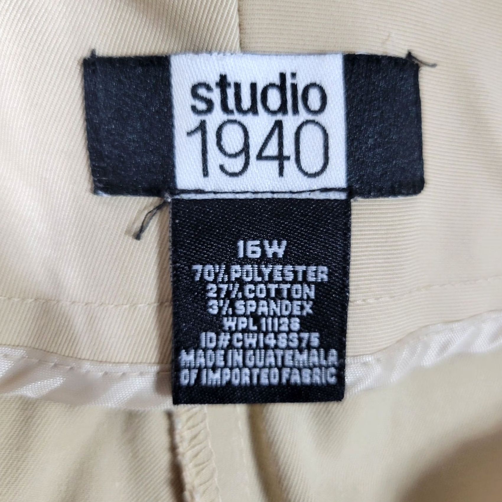 Vintage Studio 1940 Womens Beige Capri Pants Size 16W Size 38" / US 16 / IT 52 - 5 Thumbnail