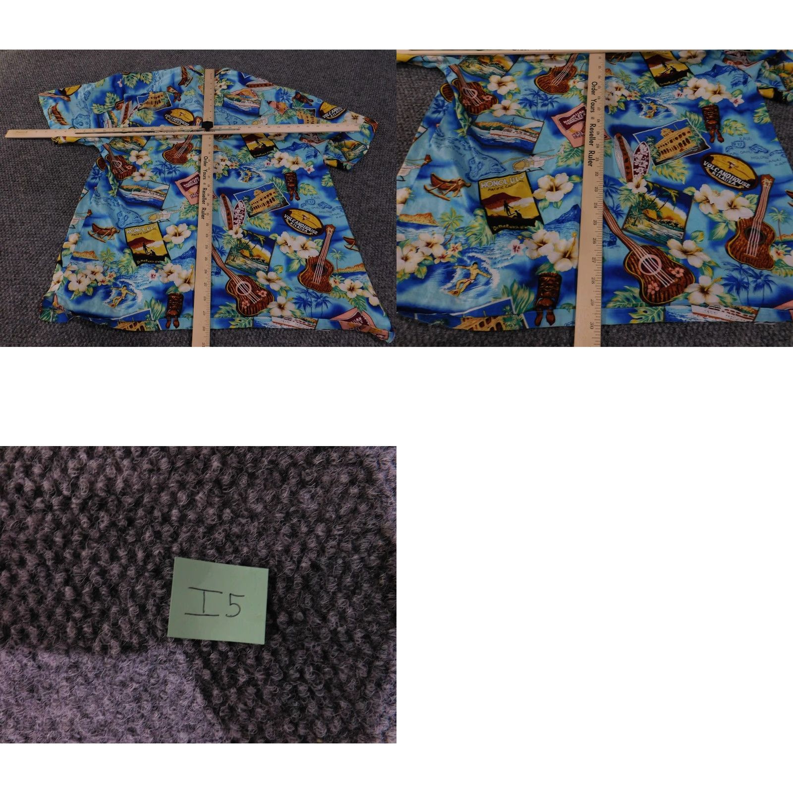 Vintage High Surf Shirt Mens XL Blue Hawaiian Aloha Floral Ukulele Surf Vacation Print Shirt Size US XL / EU 56 / 4 - 9 Thumbnail