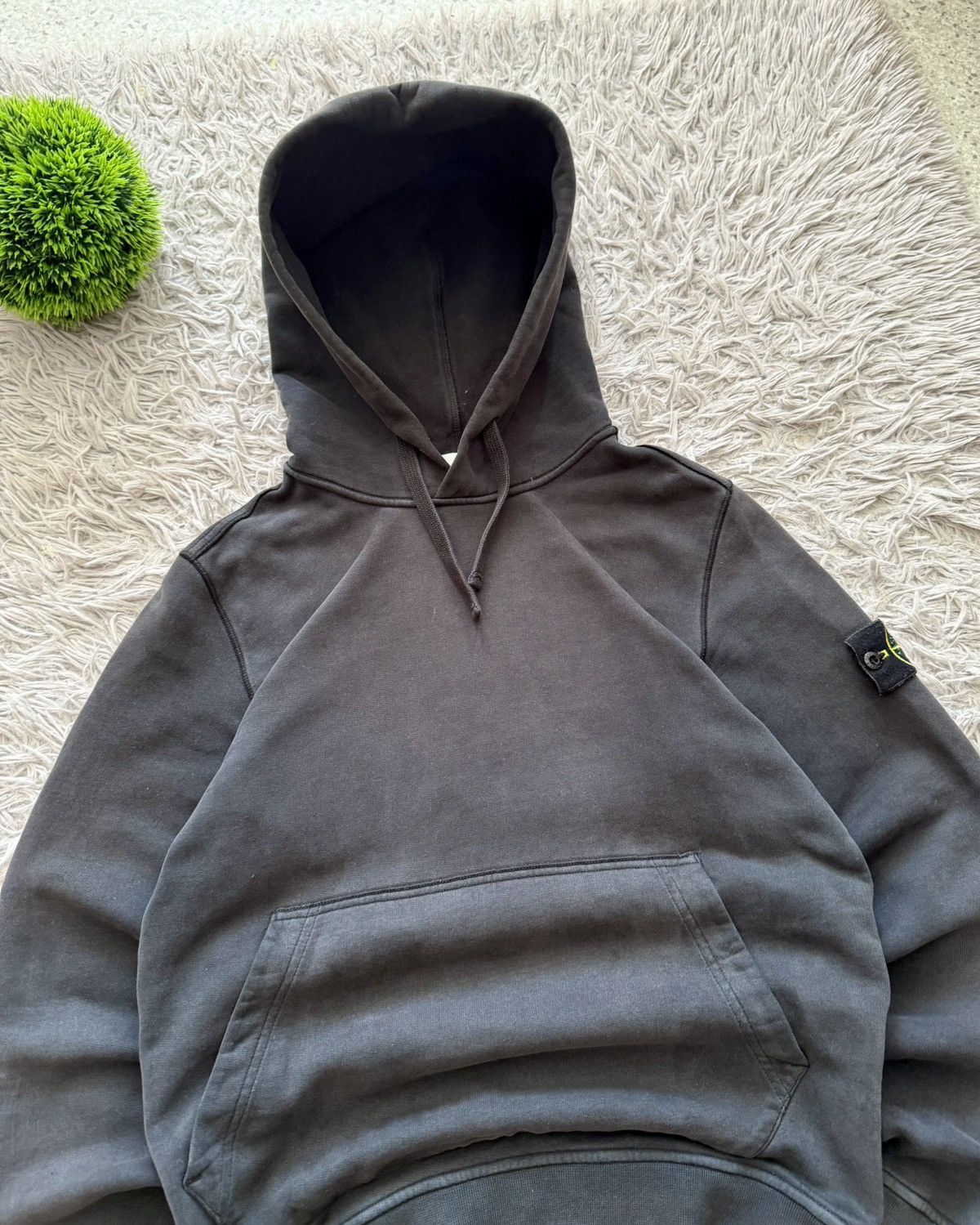 Stone Island 00s Stone Island Classic Washed Black Hoodie Casuals Y2k Size US S / EU 44-46 / 1 - 3 Thumbnail