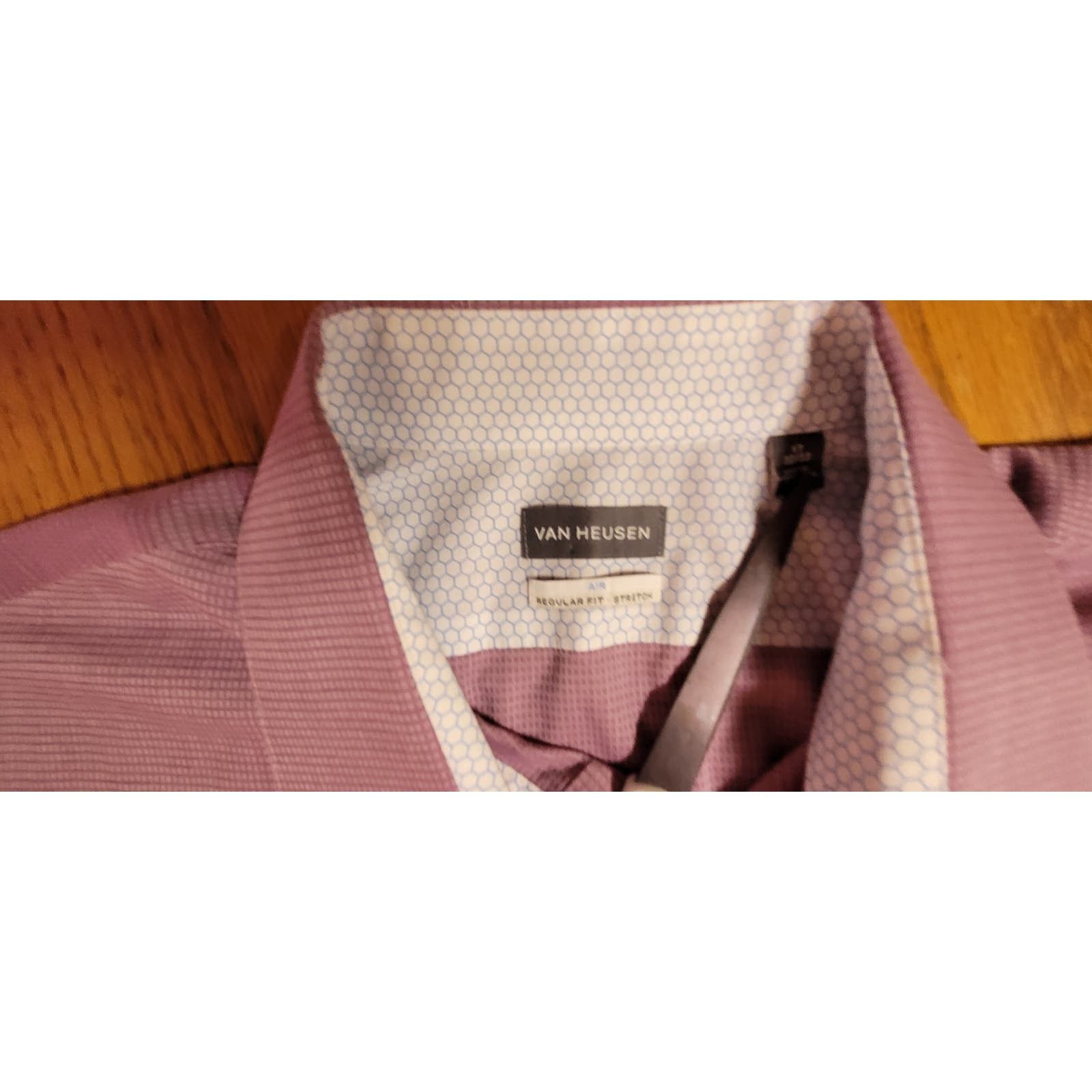 Van Heusen Van Heusen Mens Dress Shirt 17 32/33 Stretch Purple Button Size US S / EU 44-46 / 1 - 6 Thumbnail