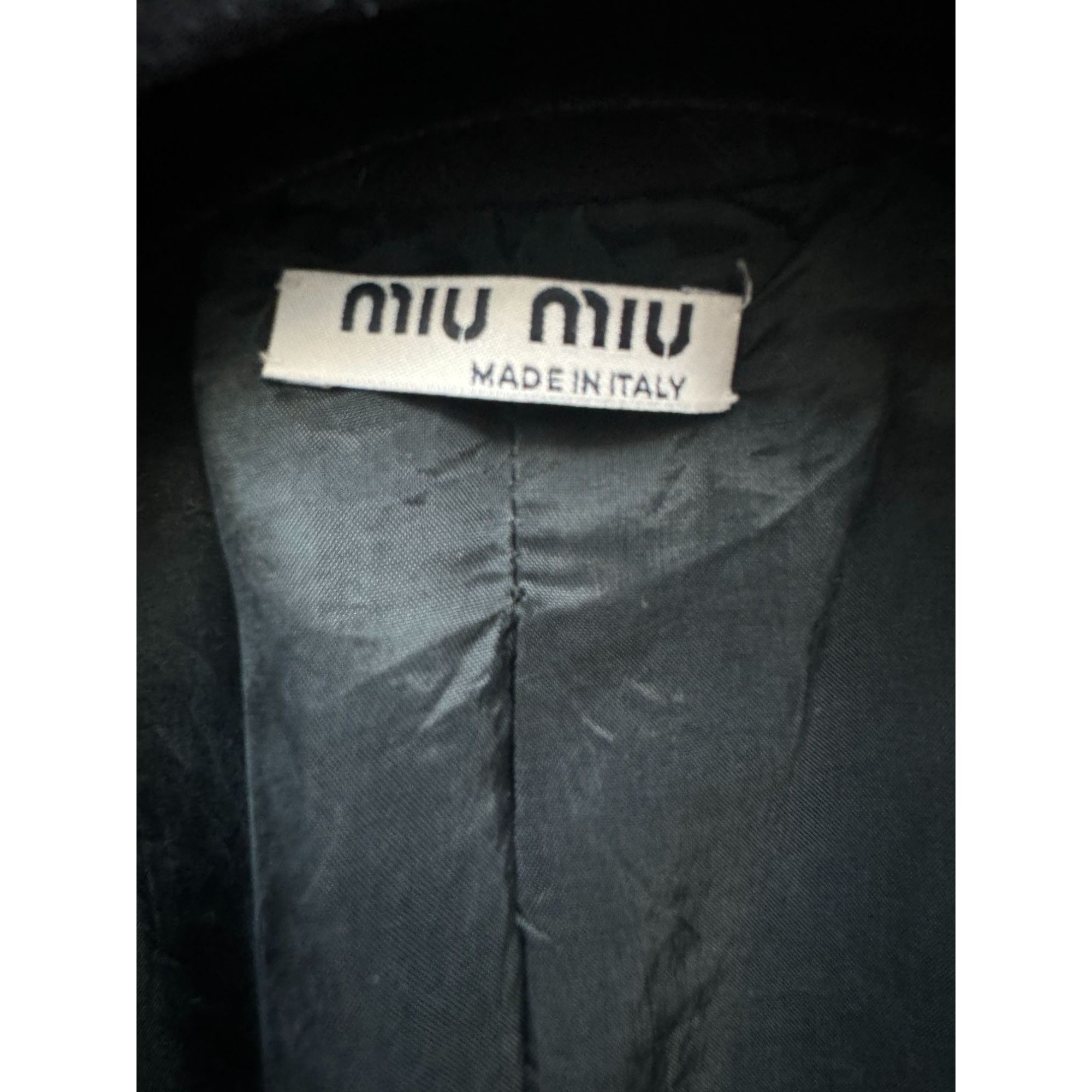 Miu Miu Black Cotton Blazer Jacket Size XS / US 0-2 / IT 36-38 - 8 Thumbnail
