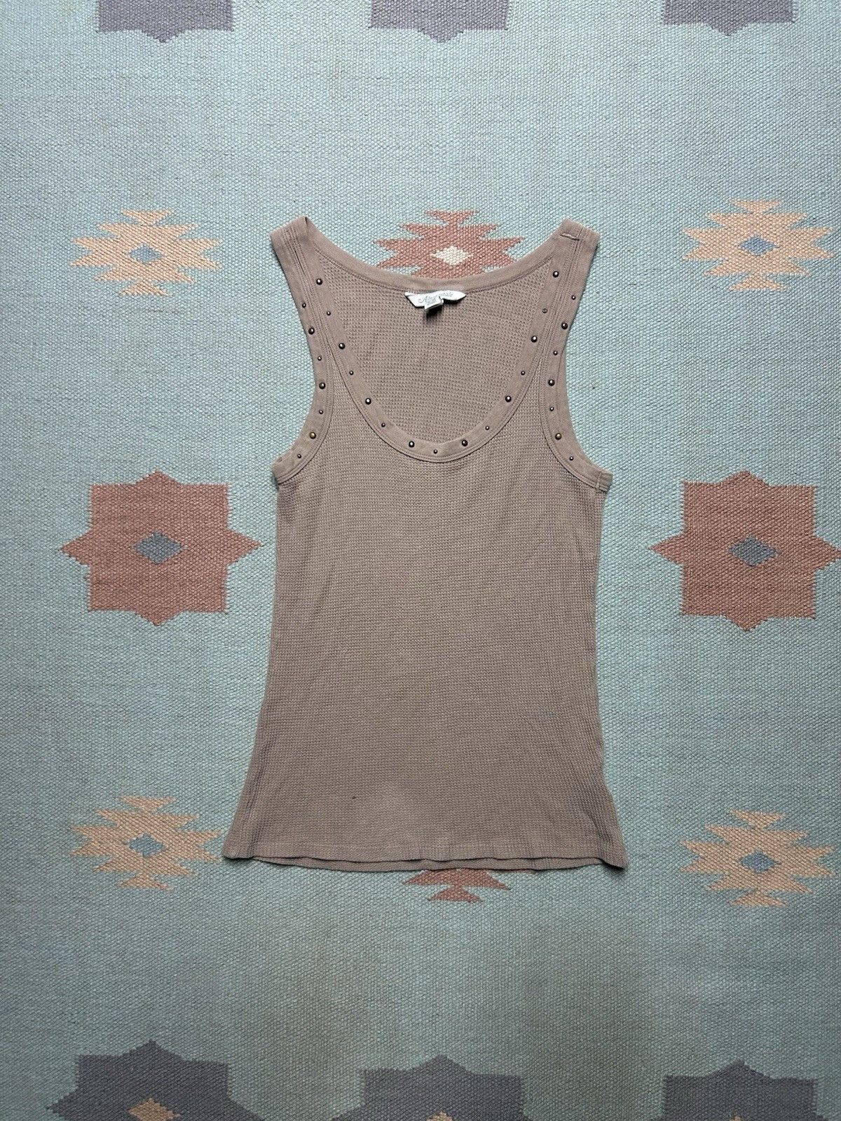 Aeropostale Aeropostale waffle knit tank top shirt y2k studded babydol L Size L / US 10 / IT 46 - 1 Thumbnail