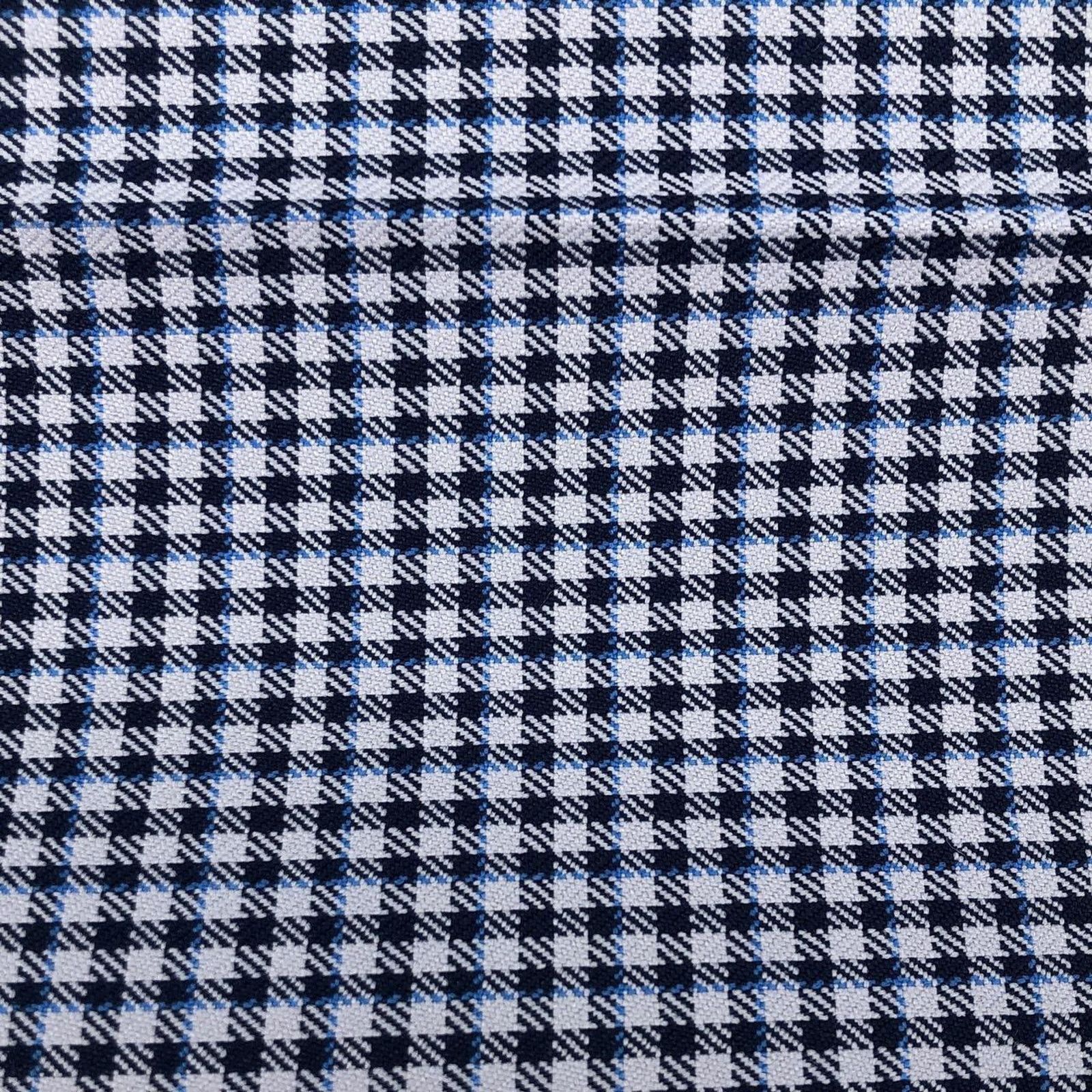 Vintage 70s blue checkered plaid flat front pants 1970s vintage Size US 37 - 5 Thumbnail