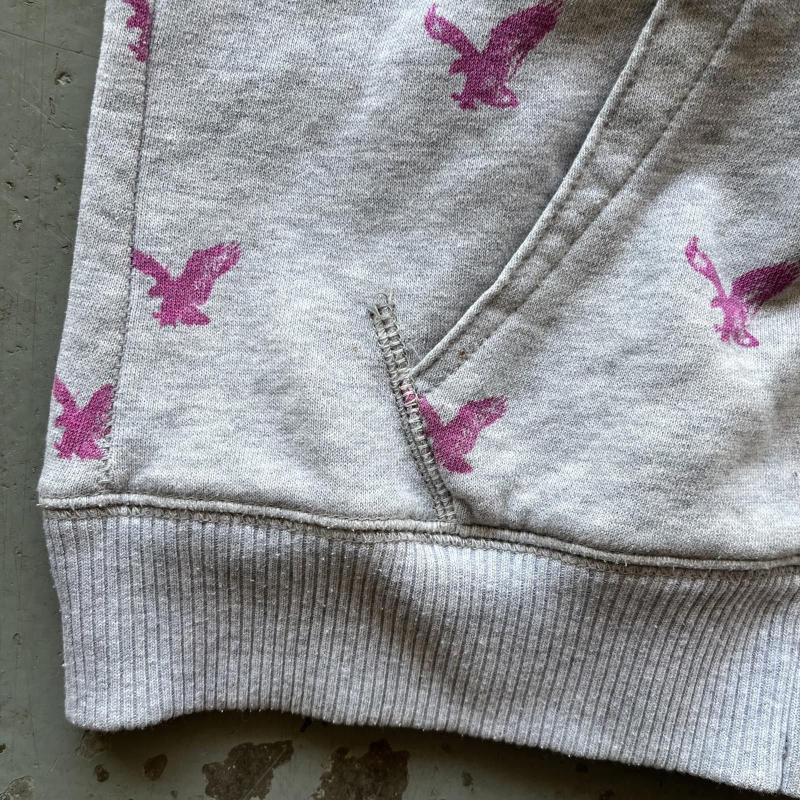 American Eagle Outfitters × Vintage Vintage Y2K AOP American Eagle Full Zip Grunge Hoodie Size M / US 6-8 / IT 42-44 - 6 Thumbnail