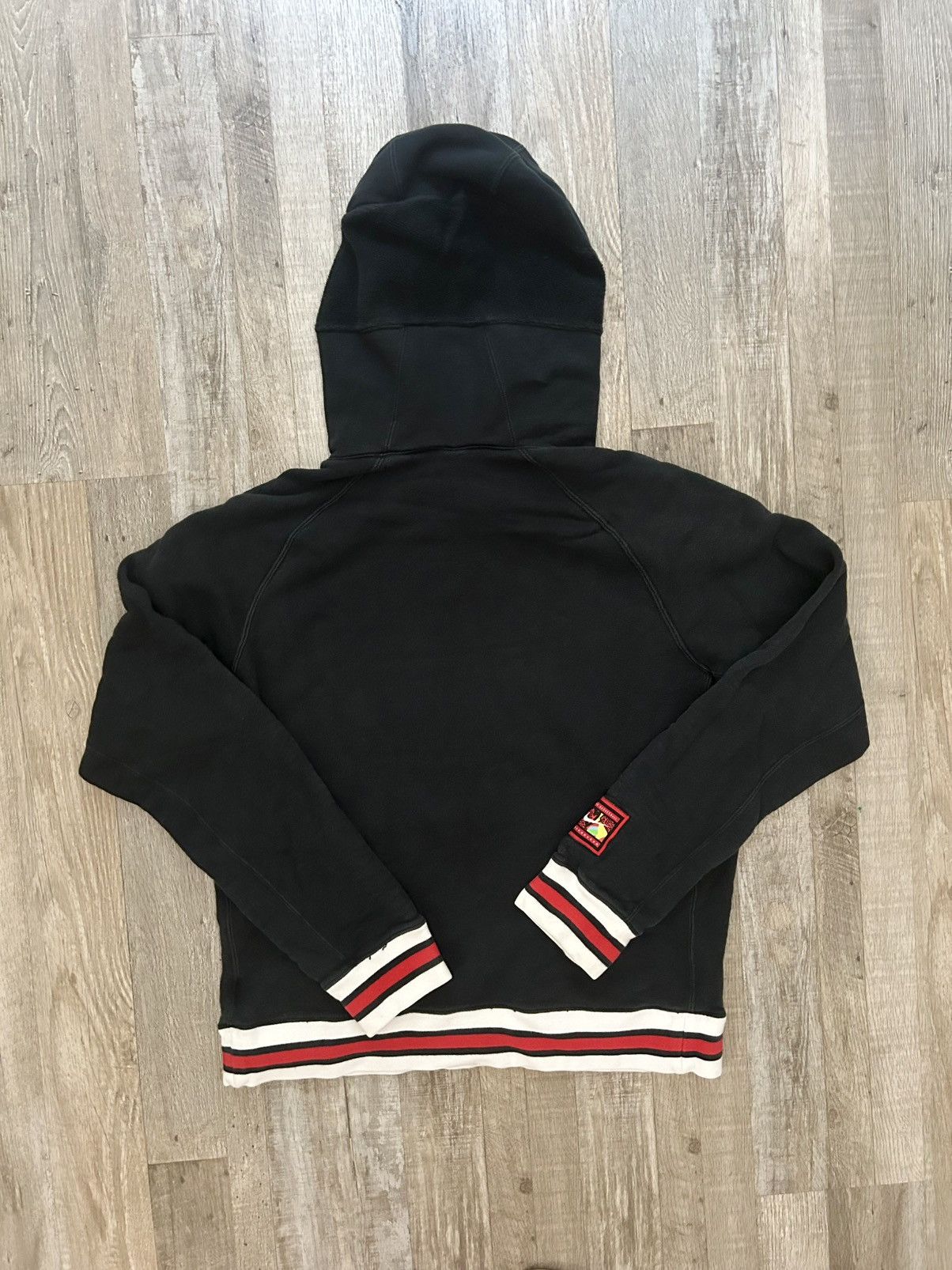 Nike Nike Basketball Hoodie Black Red Stripes Streetwear Sz Large Size US L / EU 52-54 / 3 - 5 Thumbnail