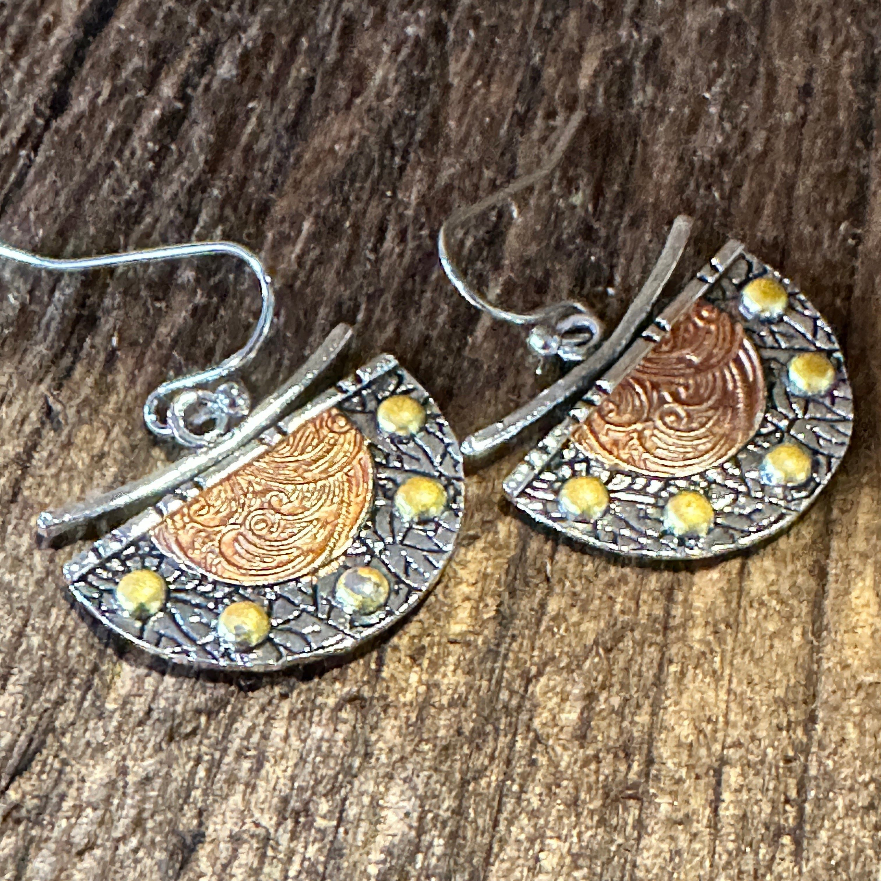 Other Handcrafted Bohemian Chic Copper Dangle Earring, Retro Ethni Size ONE SIZE - 9 Thumbnail