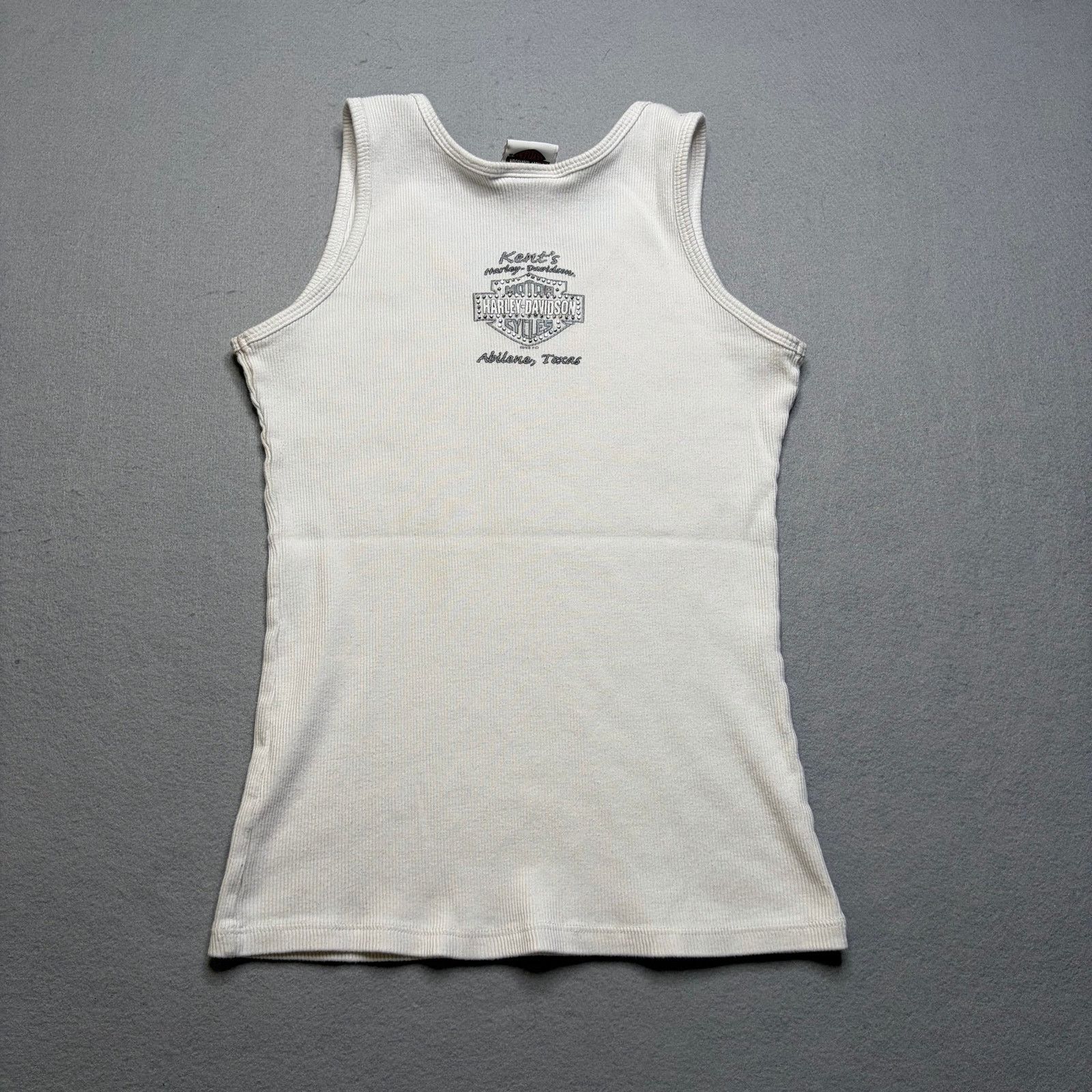 Harley Davidson Harley Davidson Women XL White Ribbed Tank Top Abilene Texas Size XL / US 12-14 / IT 48-50 - 6 Thumbnail