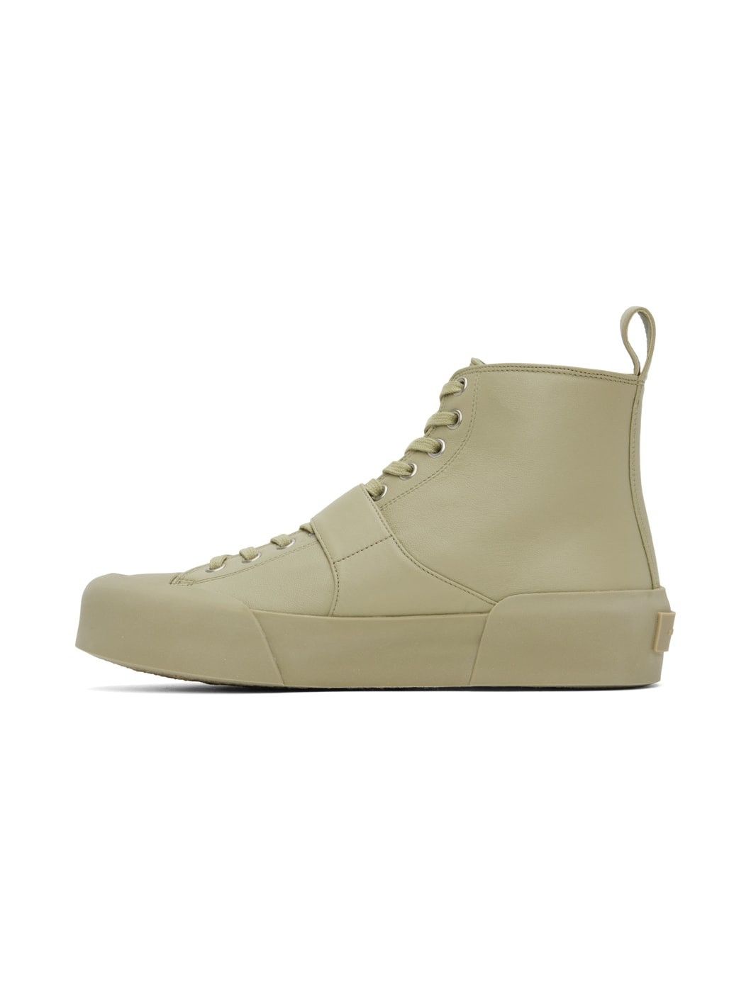 Jil Sander o1y1025 Hi-Top Sneakers in Sage Green Size US 5 / IT 35 - 2 Thumbnail