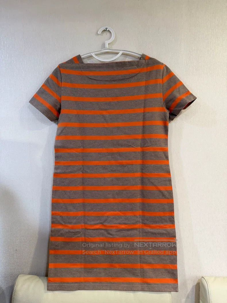 Other Hermes Grandiose Harness Orange Stripe Dress Size XS / US 0-2 / IT 36-38 - 2 Thumbnail