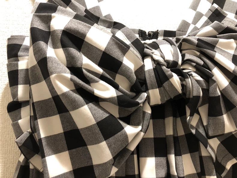 Comme des Garcons Comme Des Garcons Black and white plaid dress with big bow Size XS / US 0-2 / IT 36-38 - 3 Thumbnail