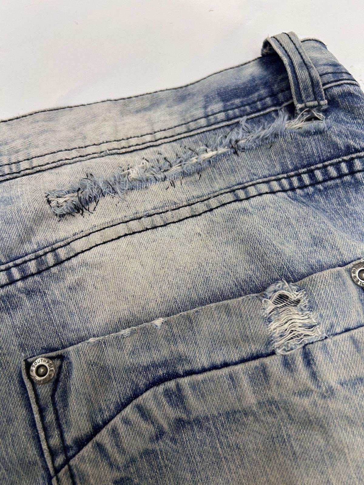 Southpole × Vintage 💥Vintage Southpole Denim Distressed Blue Wash Jeans Size US 42 / EU 58 - 12 Thumbnail