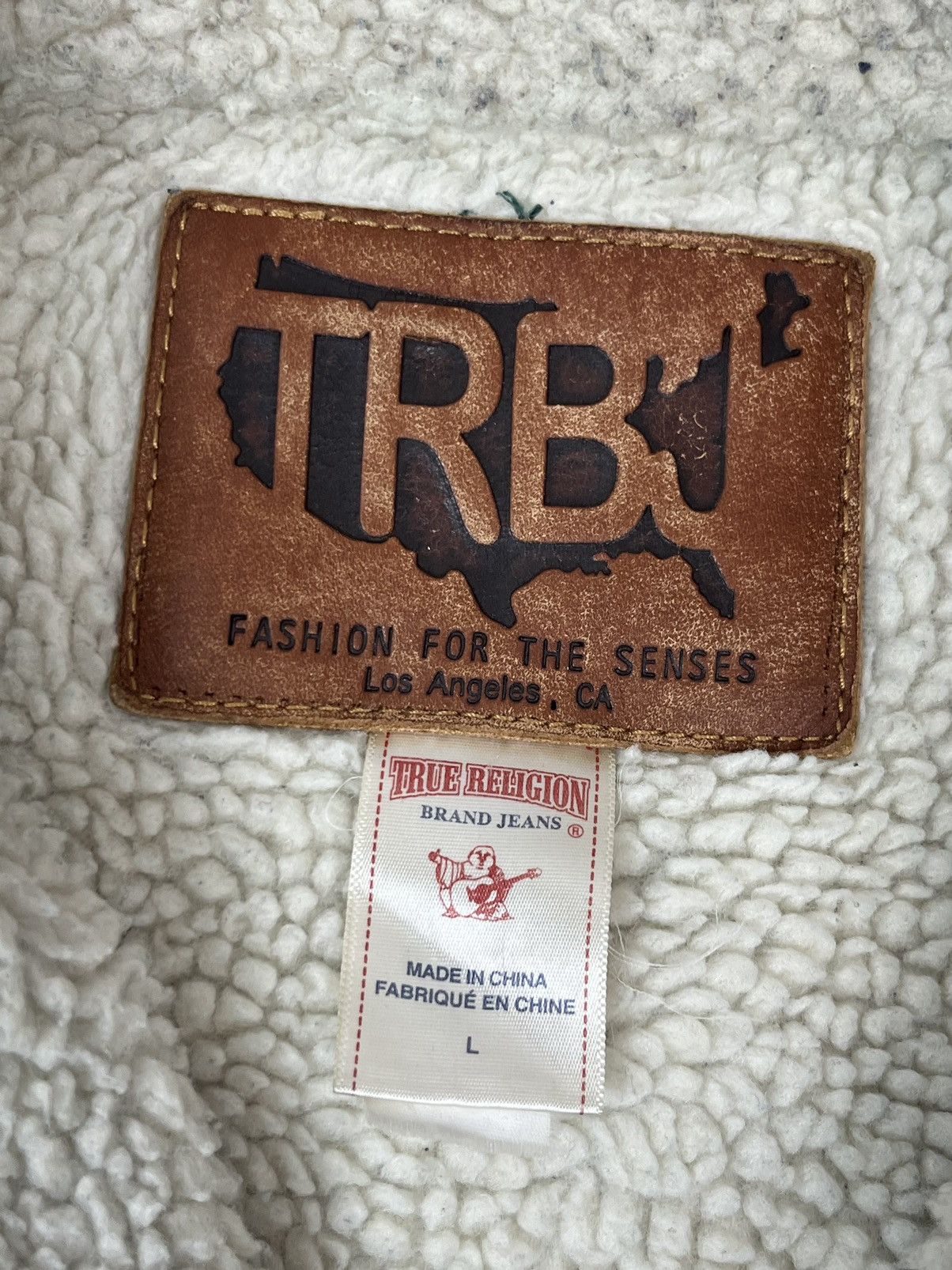 True Religion True Religion Green Logo Sherpa Jacket Streetwear Size US L / EU 52-54 / 3 - 11 Thumbnail
