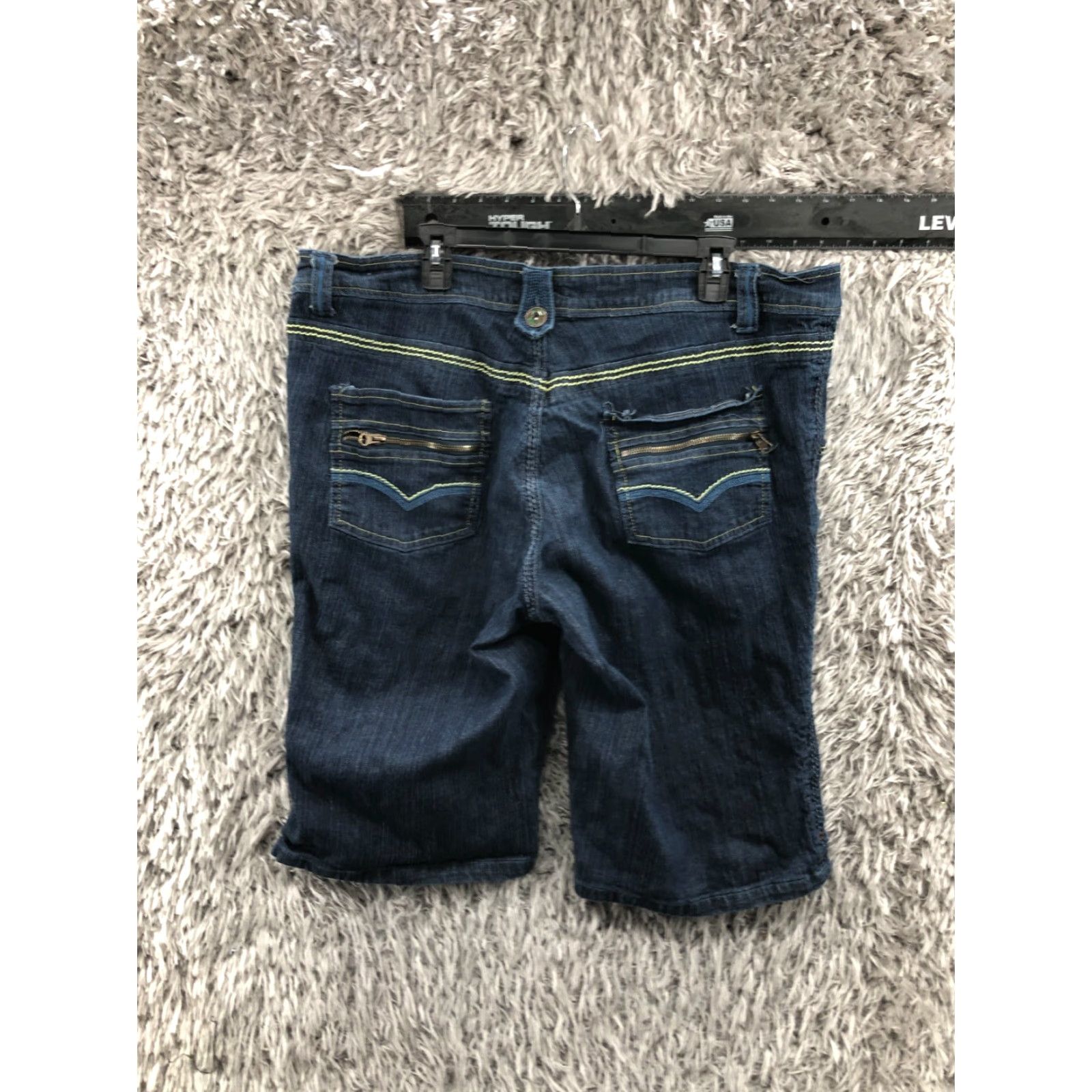 Vintage Venezia Bermuda Shorts Womens Plus Size 24 Mid Rise Dark Wash Blue Size 42" / US 20 - 4 Thumbnail