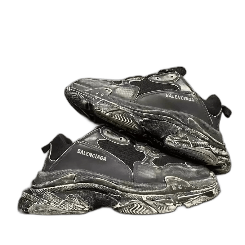 Balenciaga Balenciaga Triple S Black Gray Sneakers-yf Size US 10 / EU 43 - 1 Thumbnail