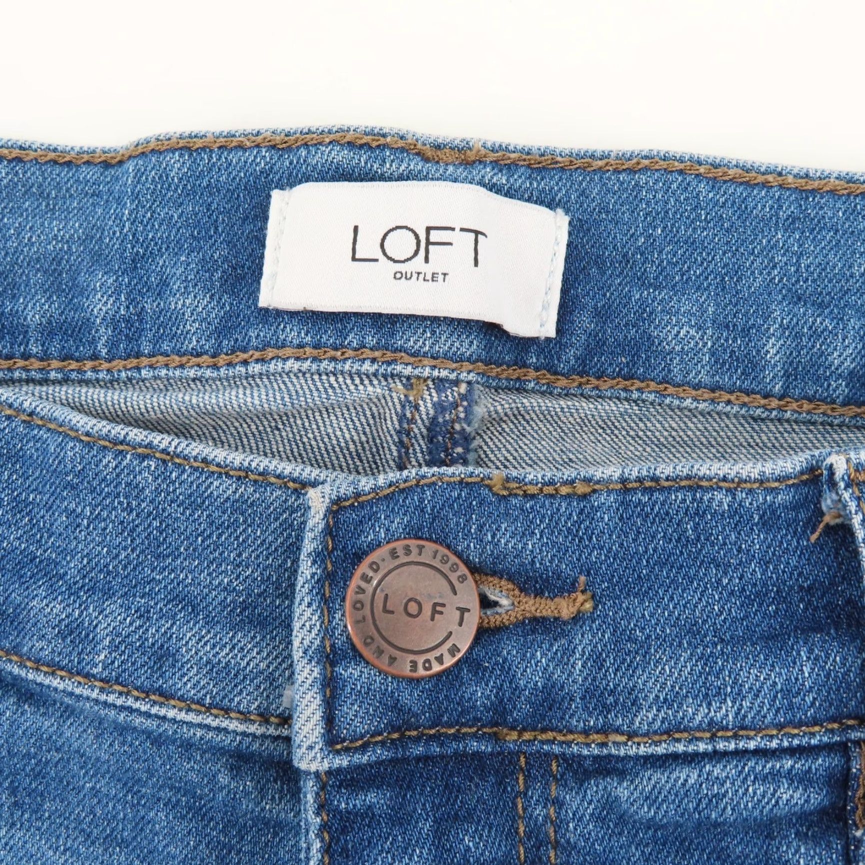 Loft LOFT Womens Jeans 4 Bootcut Denim Blue Cotton Blend 5-Pocket Regular Slim Fit Pockets Size 27" / US 4 / IT 40 - 5 Thumbnail