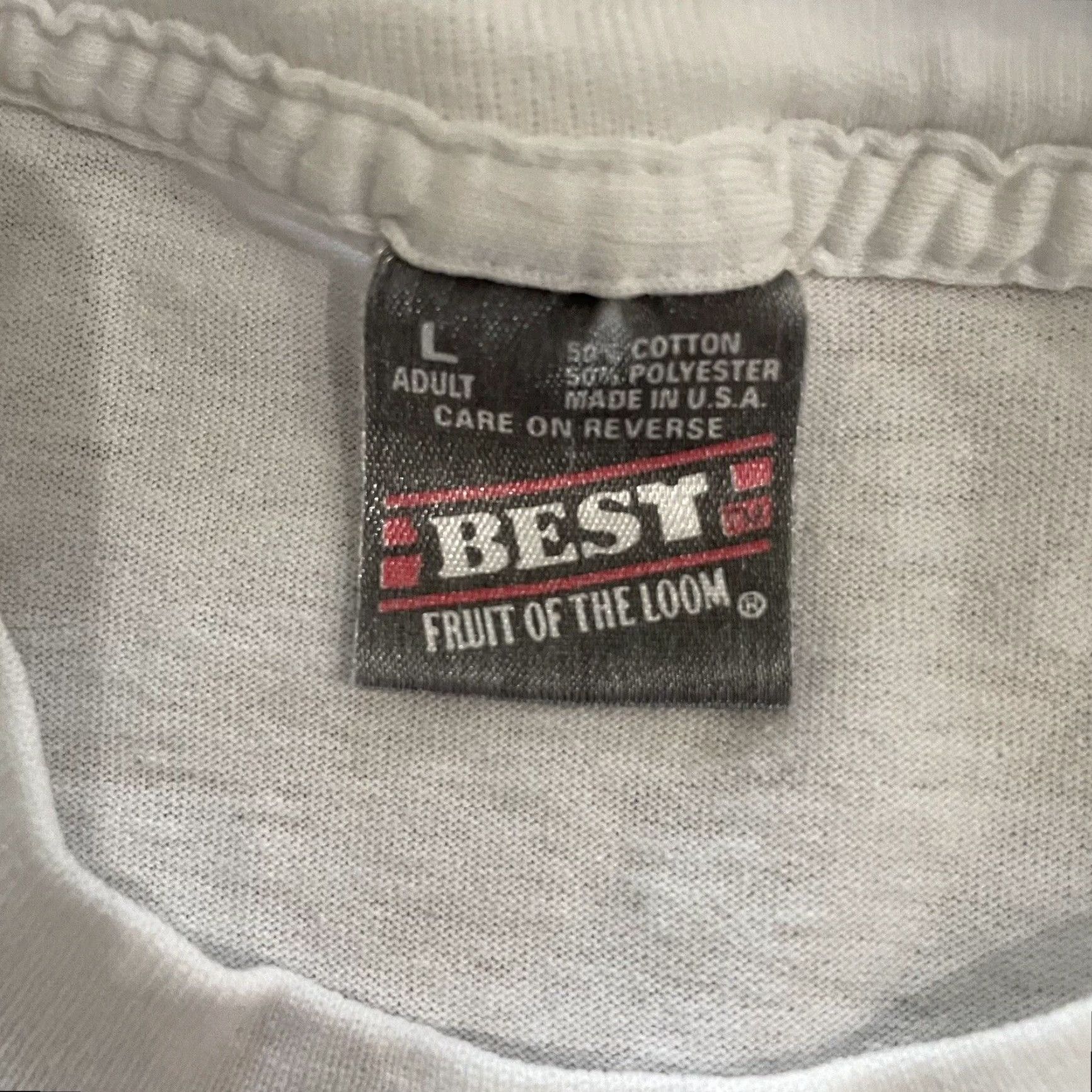 Fruit Of The Loom VINTAGE Fruit of the Loom T-Shirt Men Size Large Cotton USA Stitch Graphic White Size US L / EU 52-54 / 3 - 4 Thumbnail