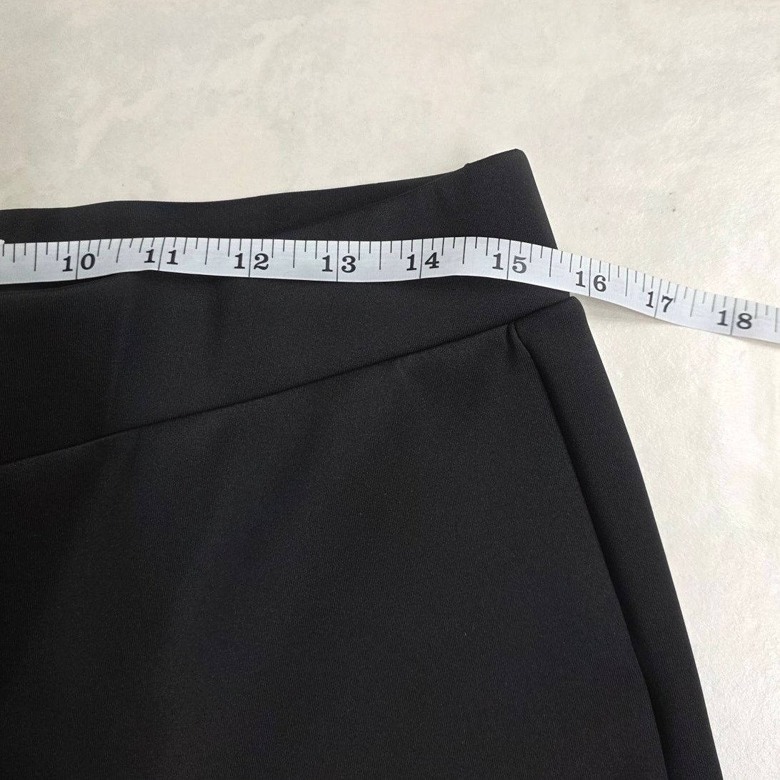 Good American Good American Black Thick Leggings Hidden Zip Cuffs - 12/31 Size 34" / US 12 / IT 48 - 7 Thumbnail