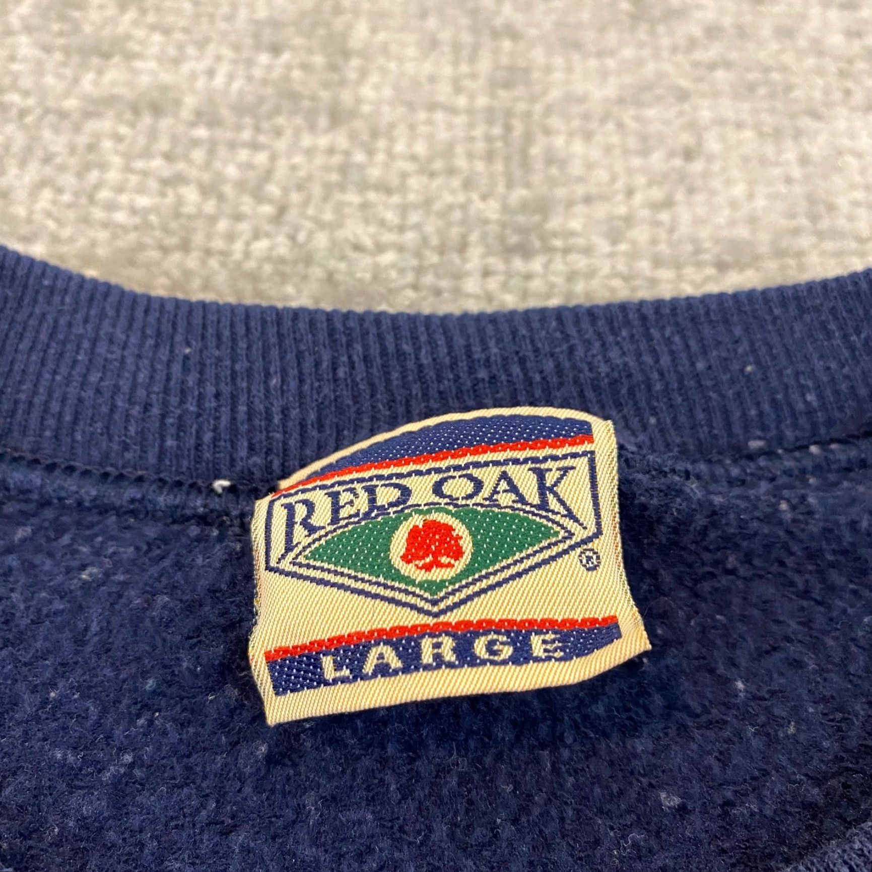 Vintage VTG Notre Dame Sweatshirt Mens Large Blue Crewneck Fighting Irish Red Oak 90's Sports University College Jacket Size US L / EU 52-54 / 3 - 3 Thumbnail